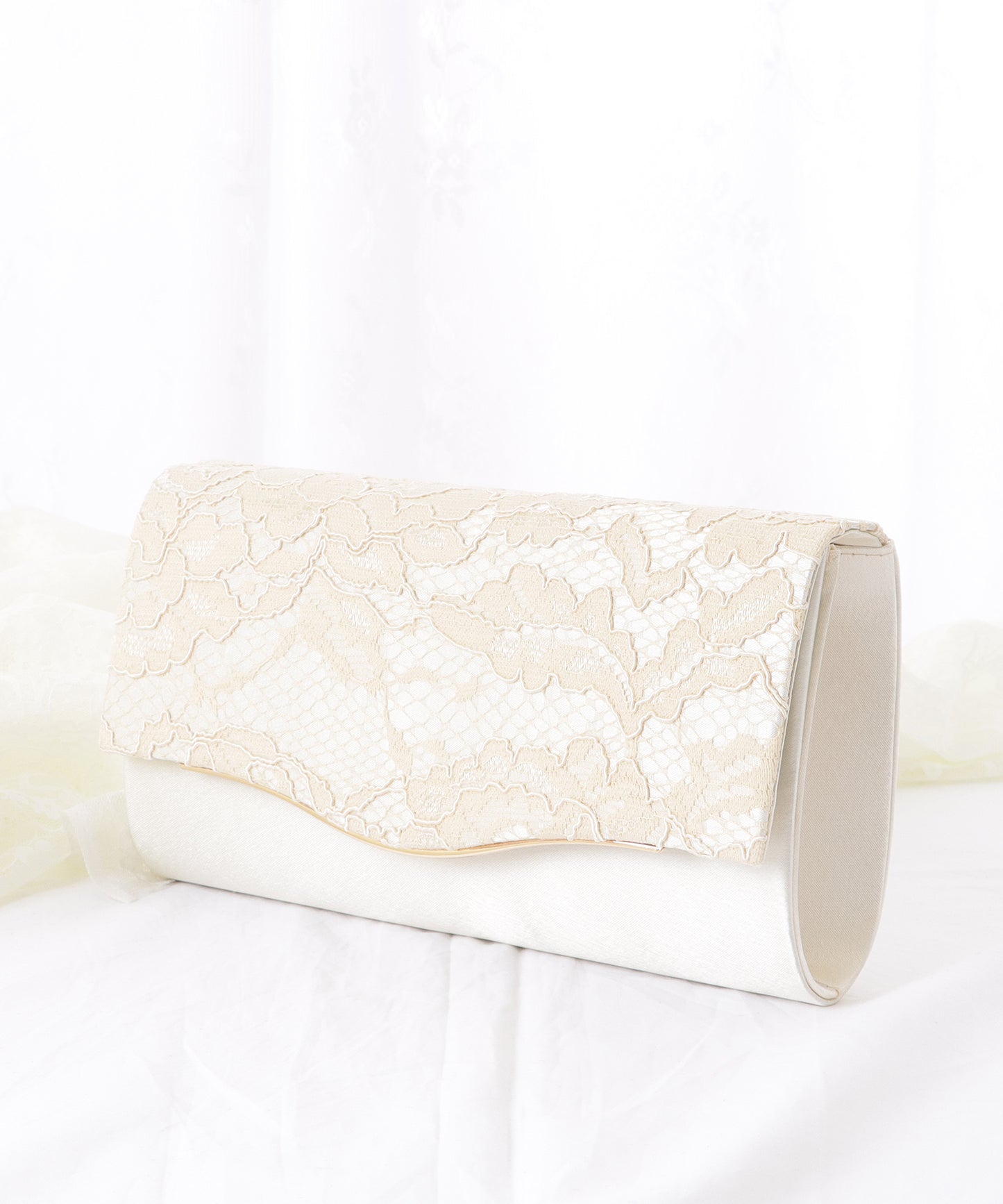 2WAY ウエーブ フラップ レース パーティー バッグ