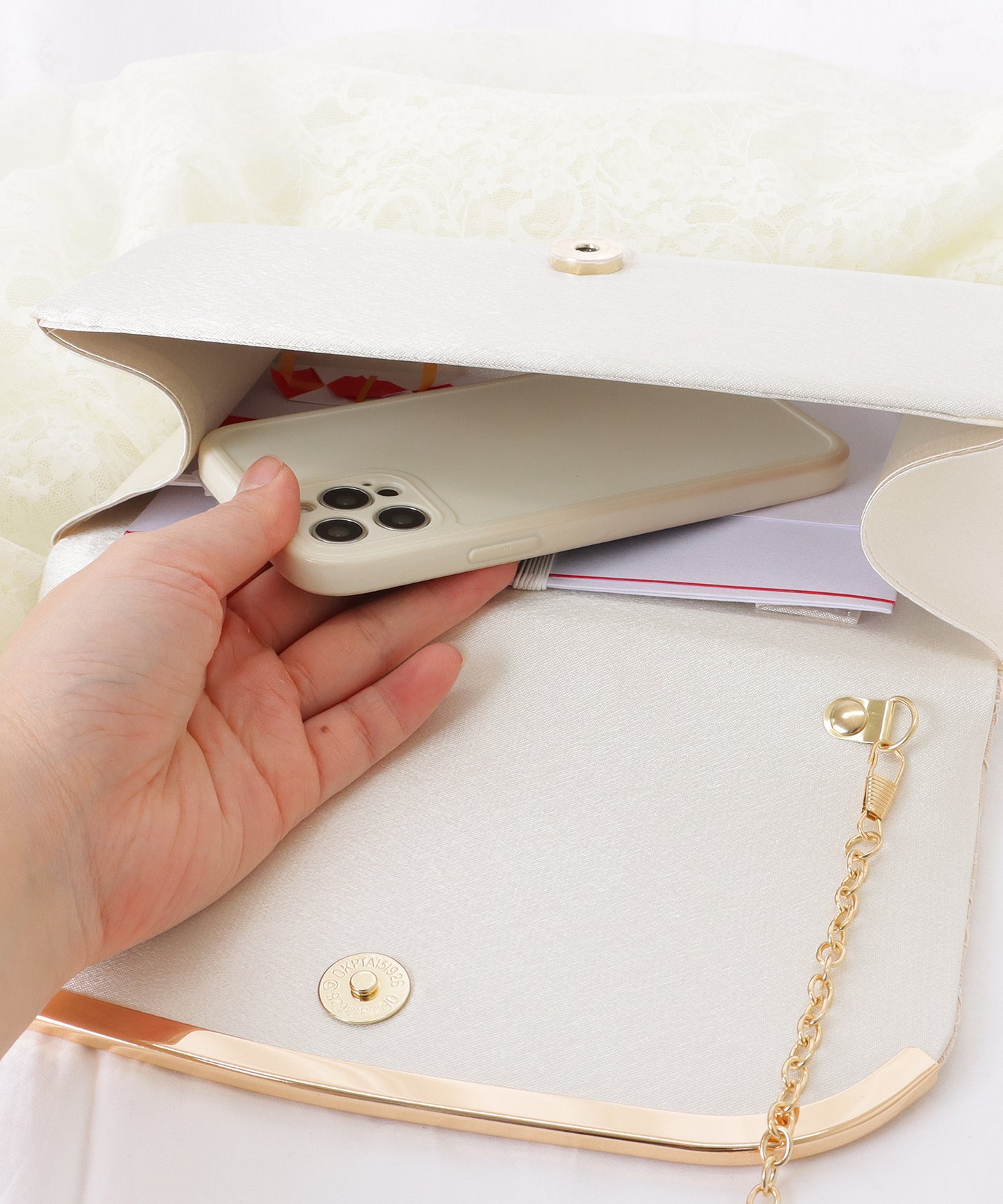 メタリック エッジ レース パーティー バッグ