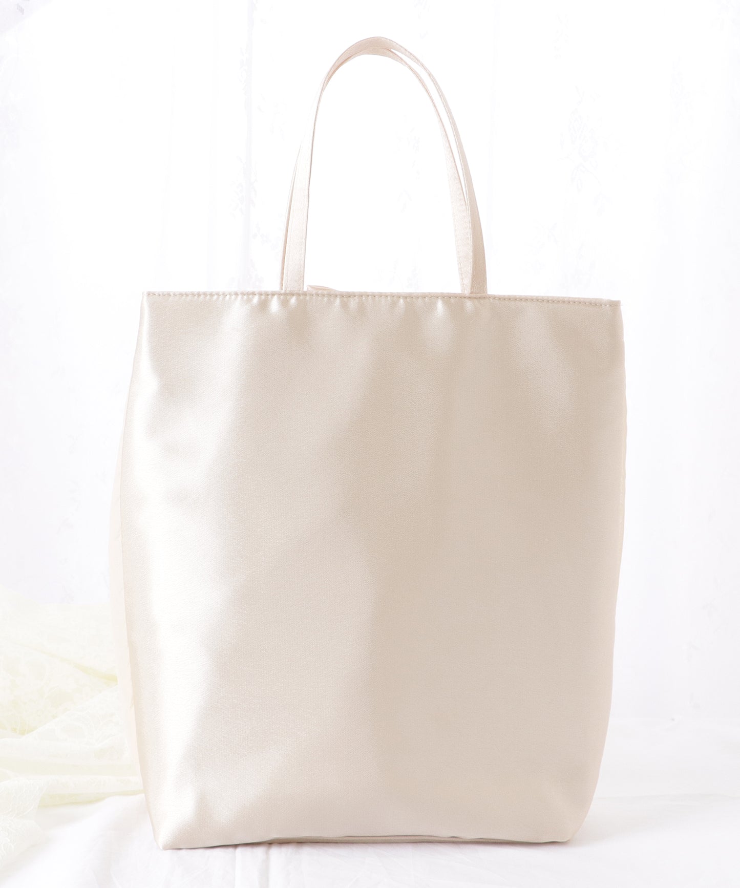 タック リボン サテン トート バッグ