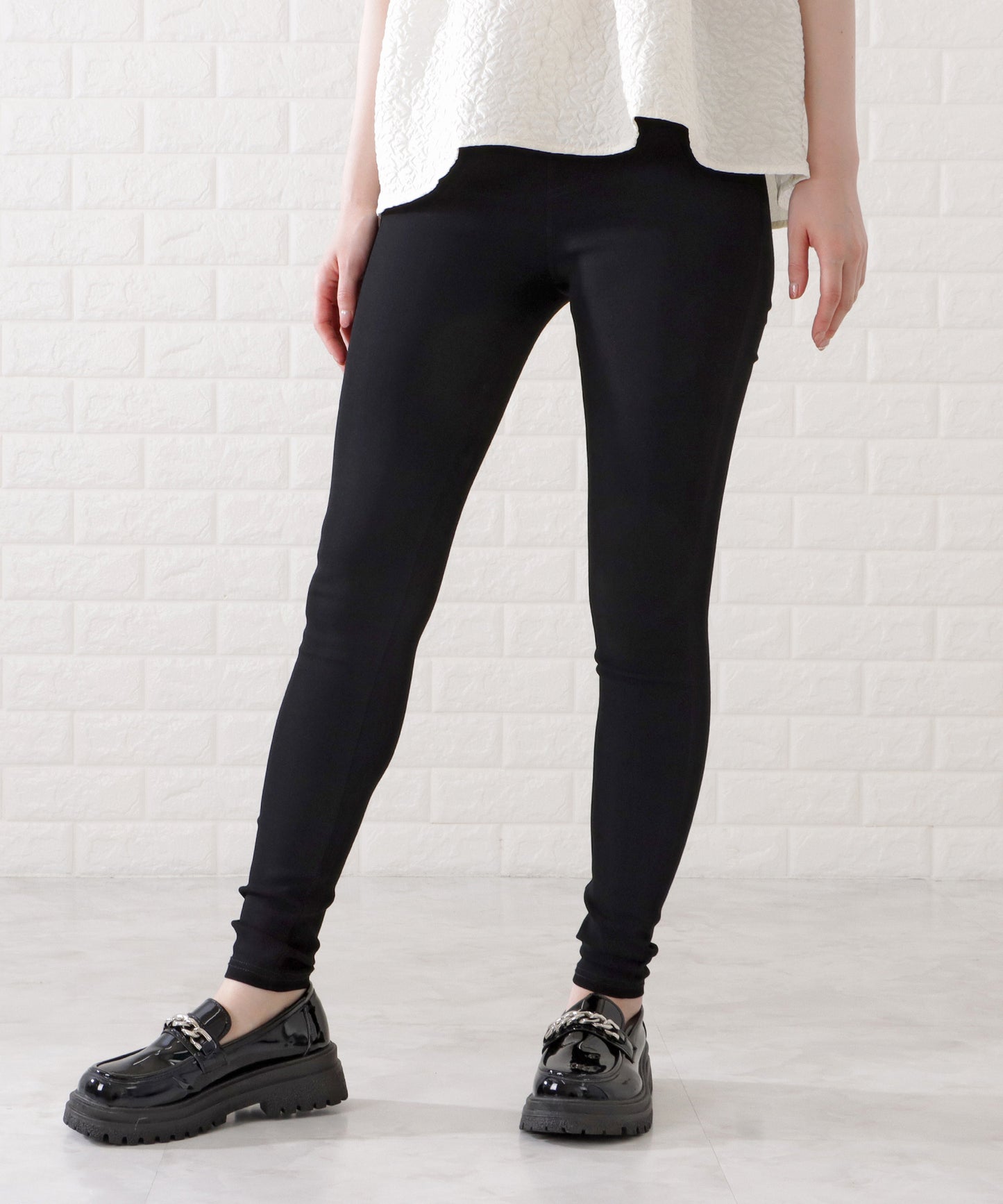シンプルストレッチレギンスパンツ