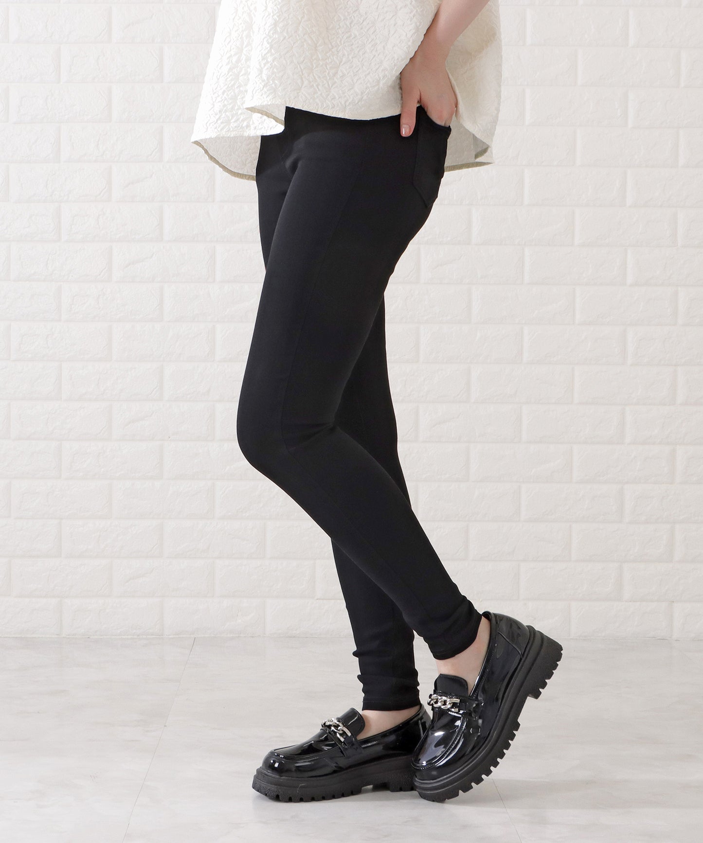シンプルストレッチレギンスパンツ