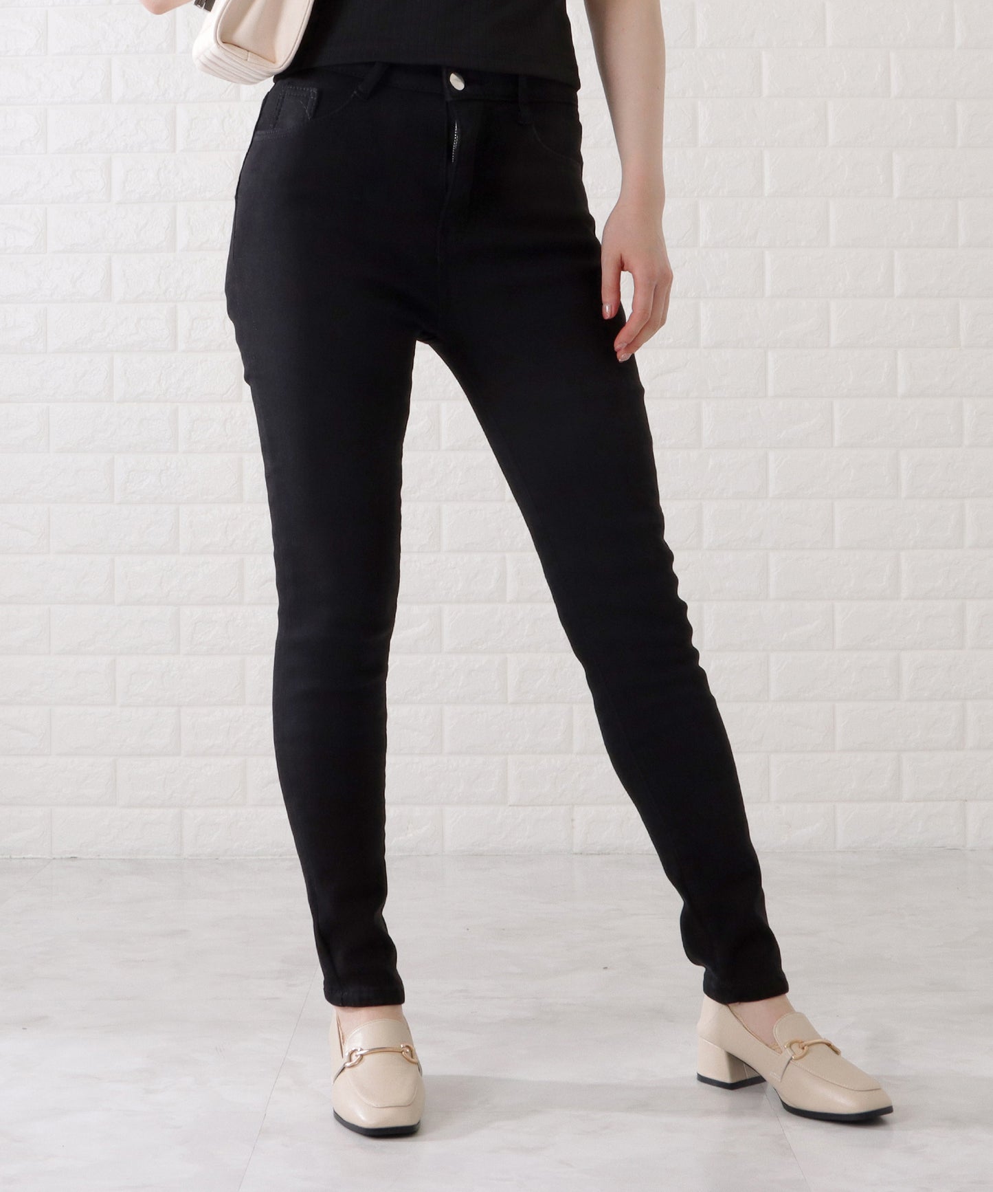 裏シャギーあったかデニムパンツ