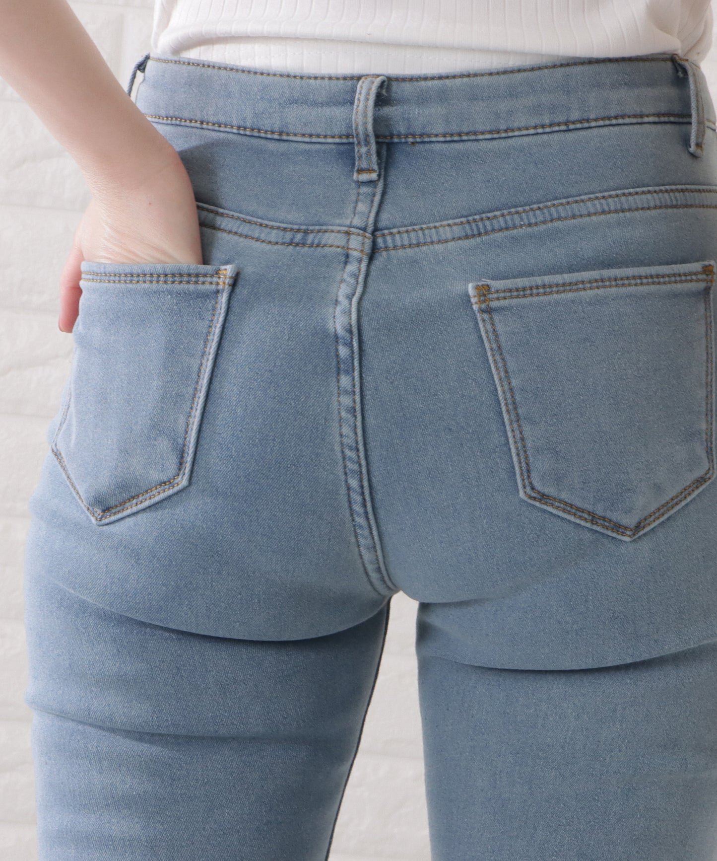 裏シャギーあったかデニムパンツ