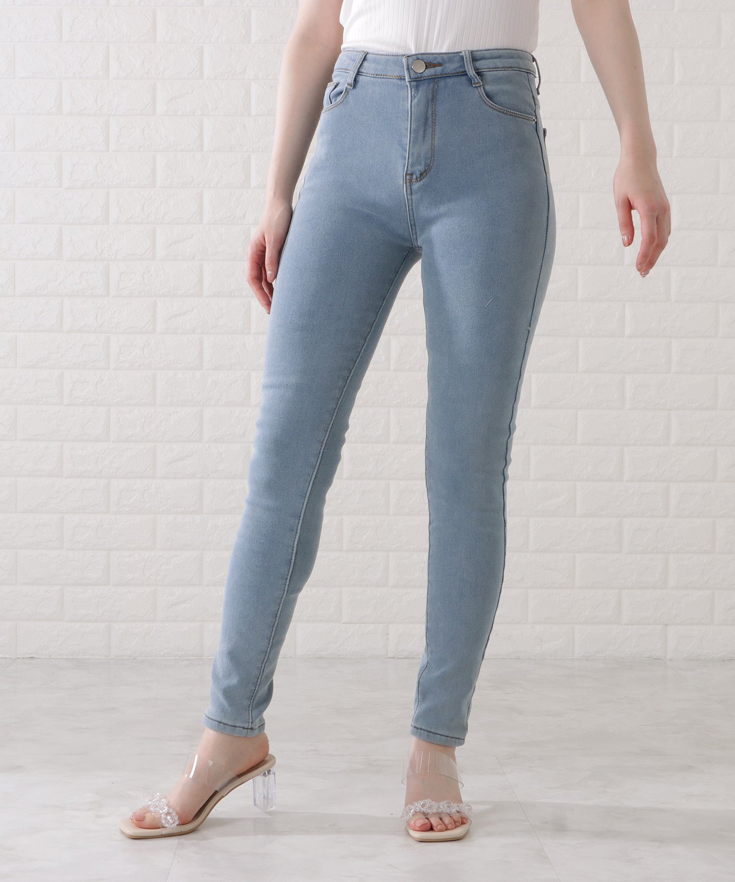 裏シャギーあったかデニムパンツ