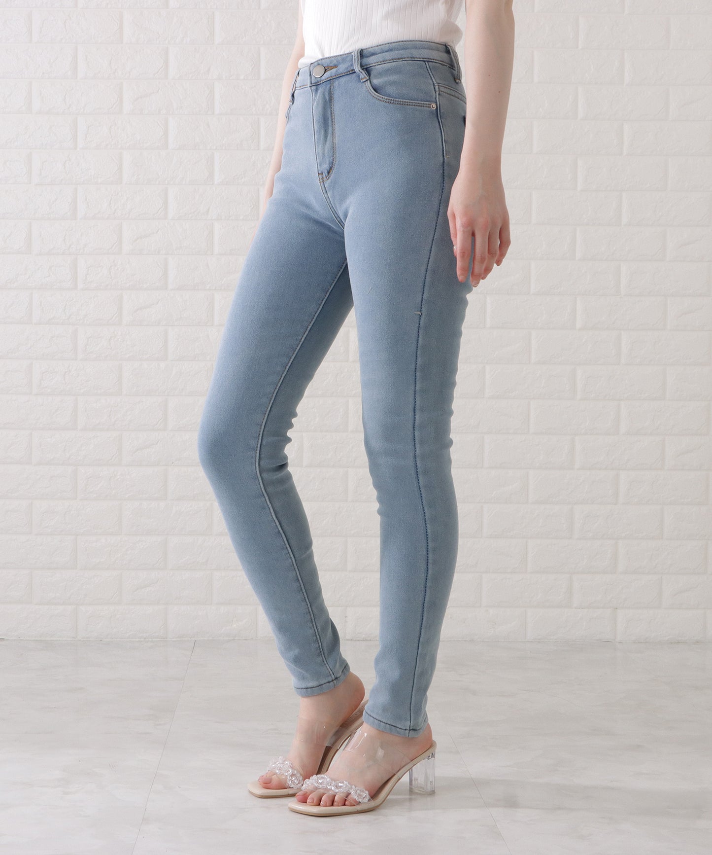 裏シャギーあったかデニムパンツ