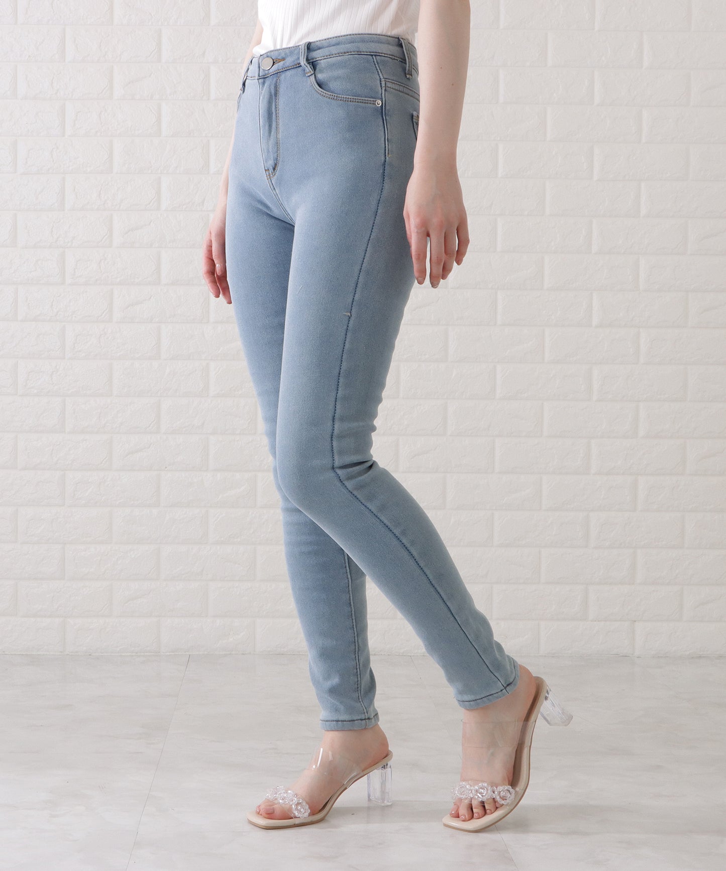裏シャギーあったかデニムパンツ