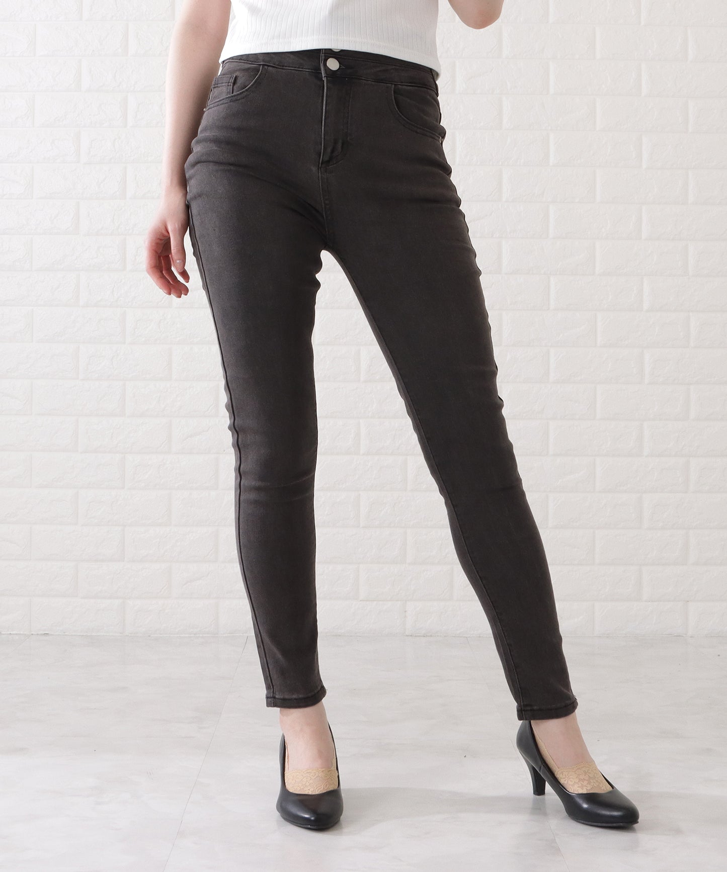 ハイウエストストレッチデニムパンツ
