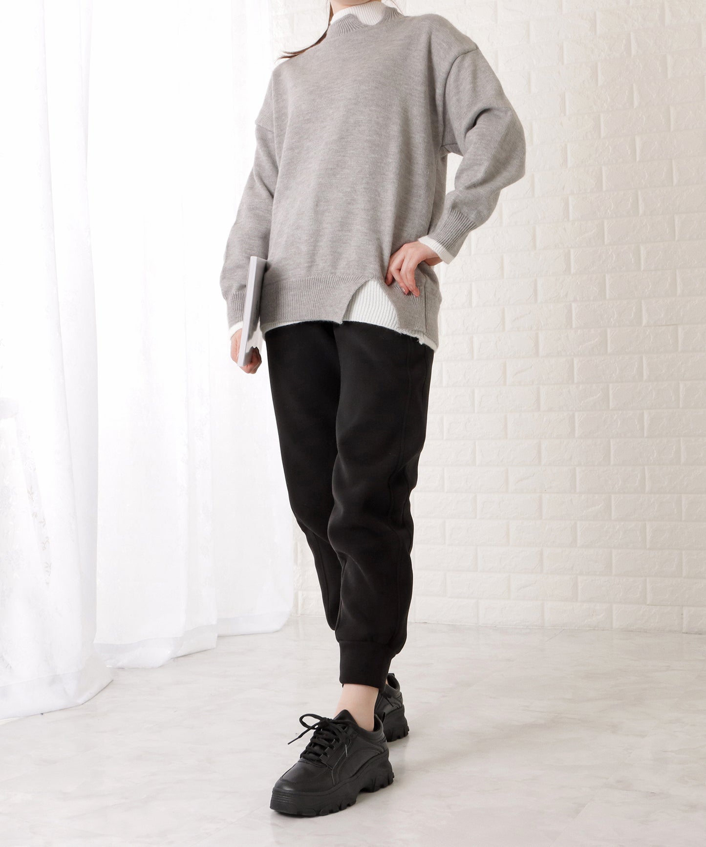 ワンポイント付ベーシックスウェットパンツ