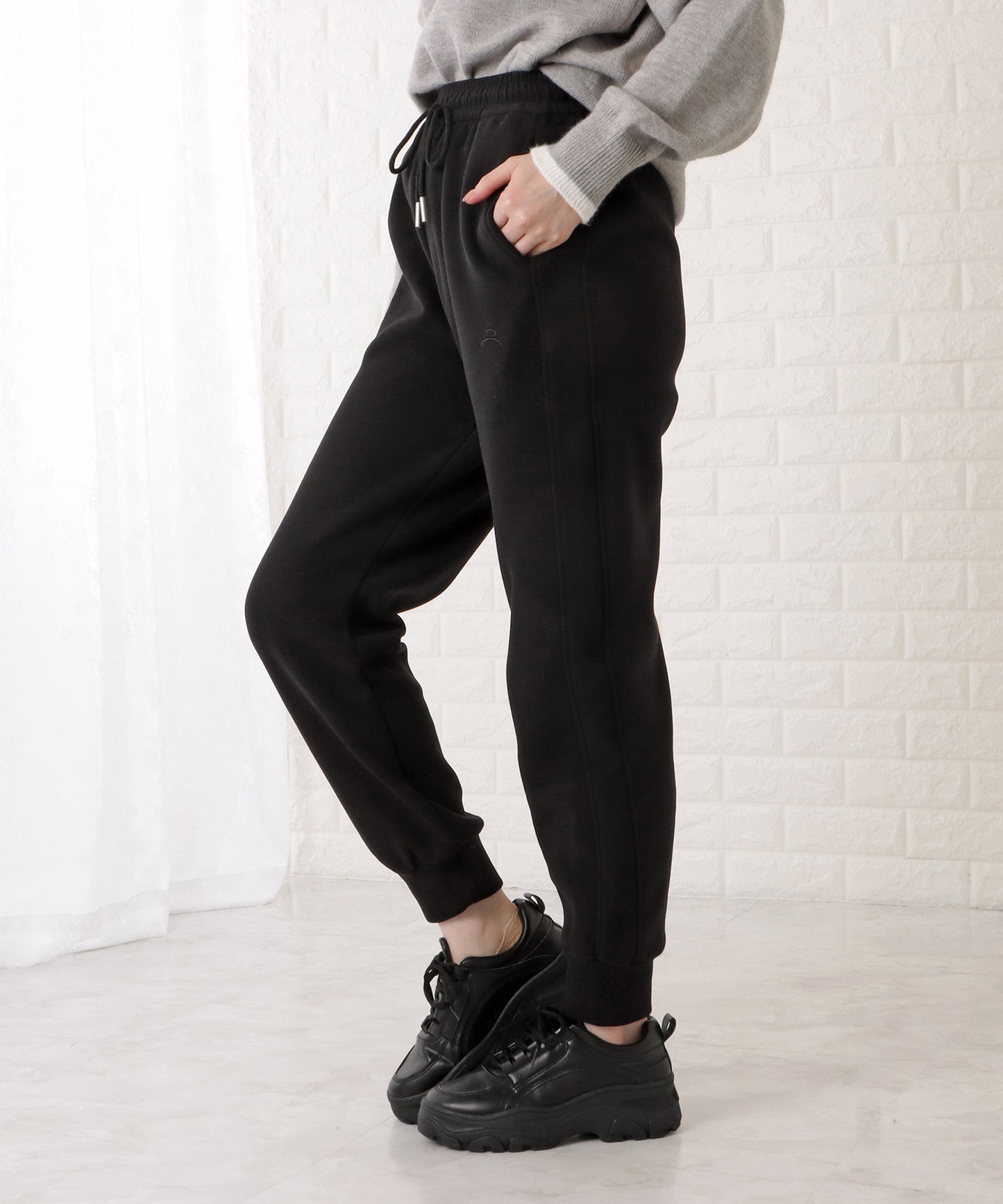 ワンポイント付ベーシックスウェットパンツ