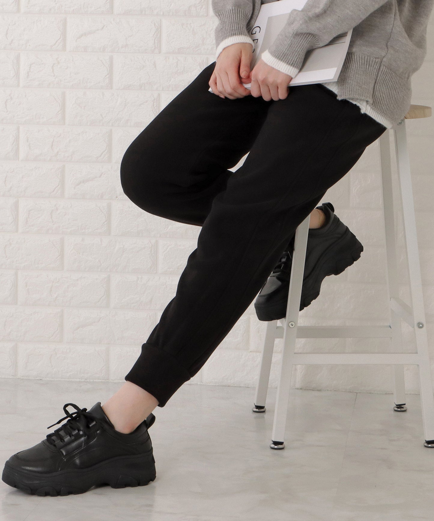 ワンポイント付ベーシックスウェットパンツ