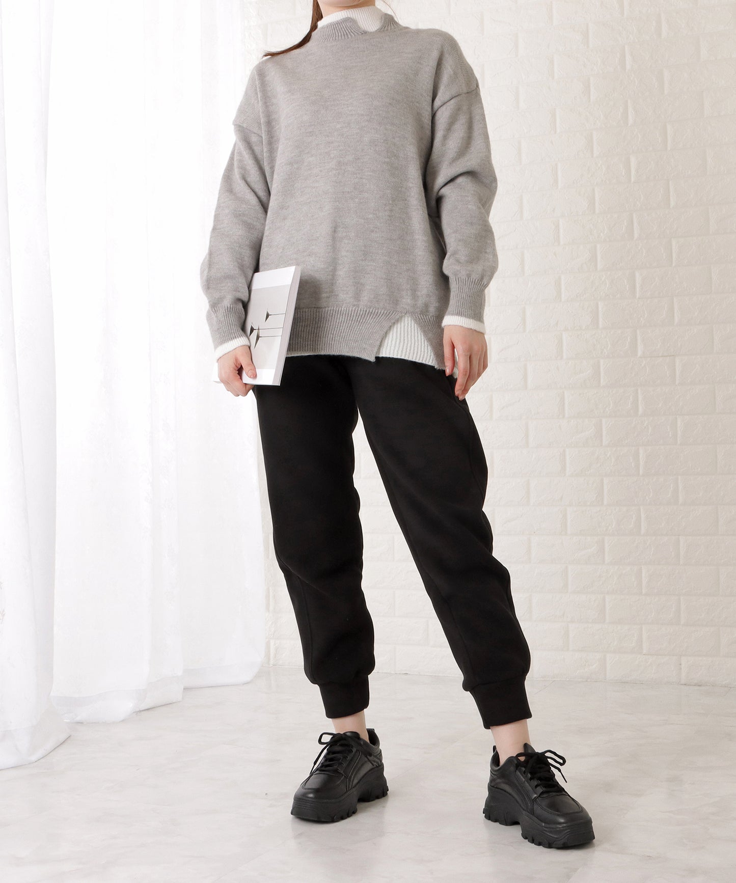 ワンポイント付ベーシックスウェットパンツ