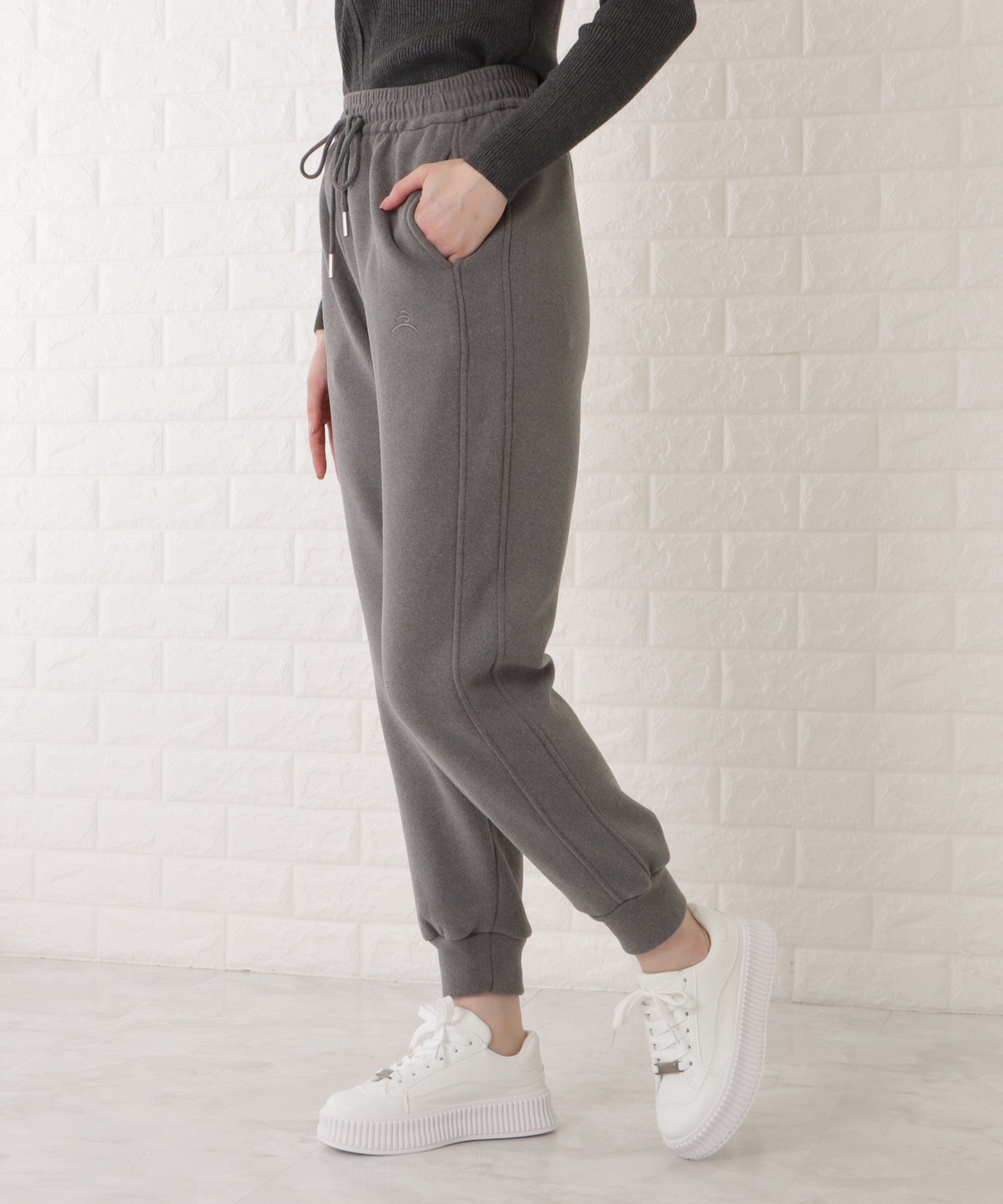 ワンポイント付ベーシックスウェットパンツ