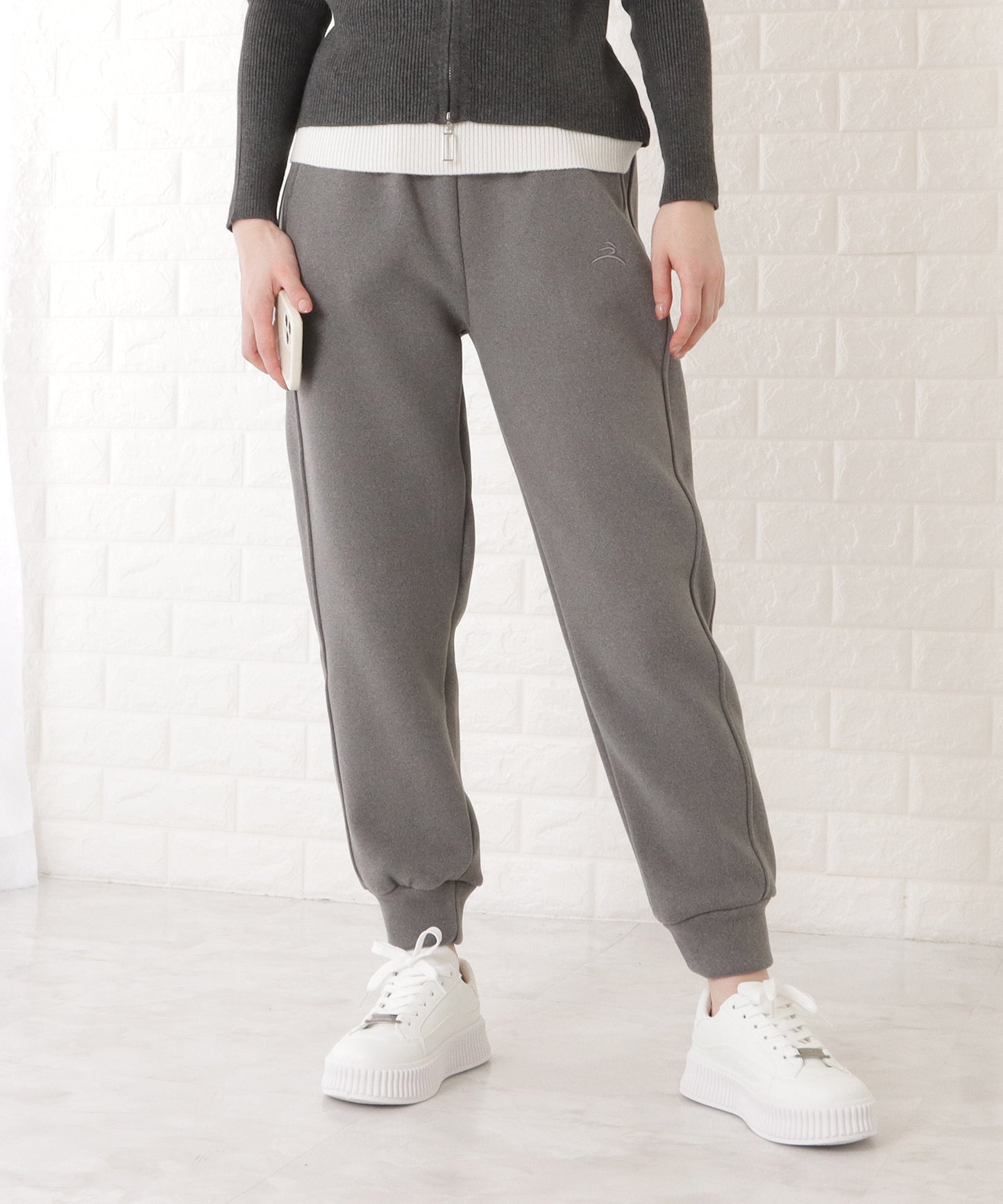 ワンポイント付ベーシックスウェットパンツ