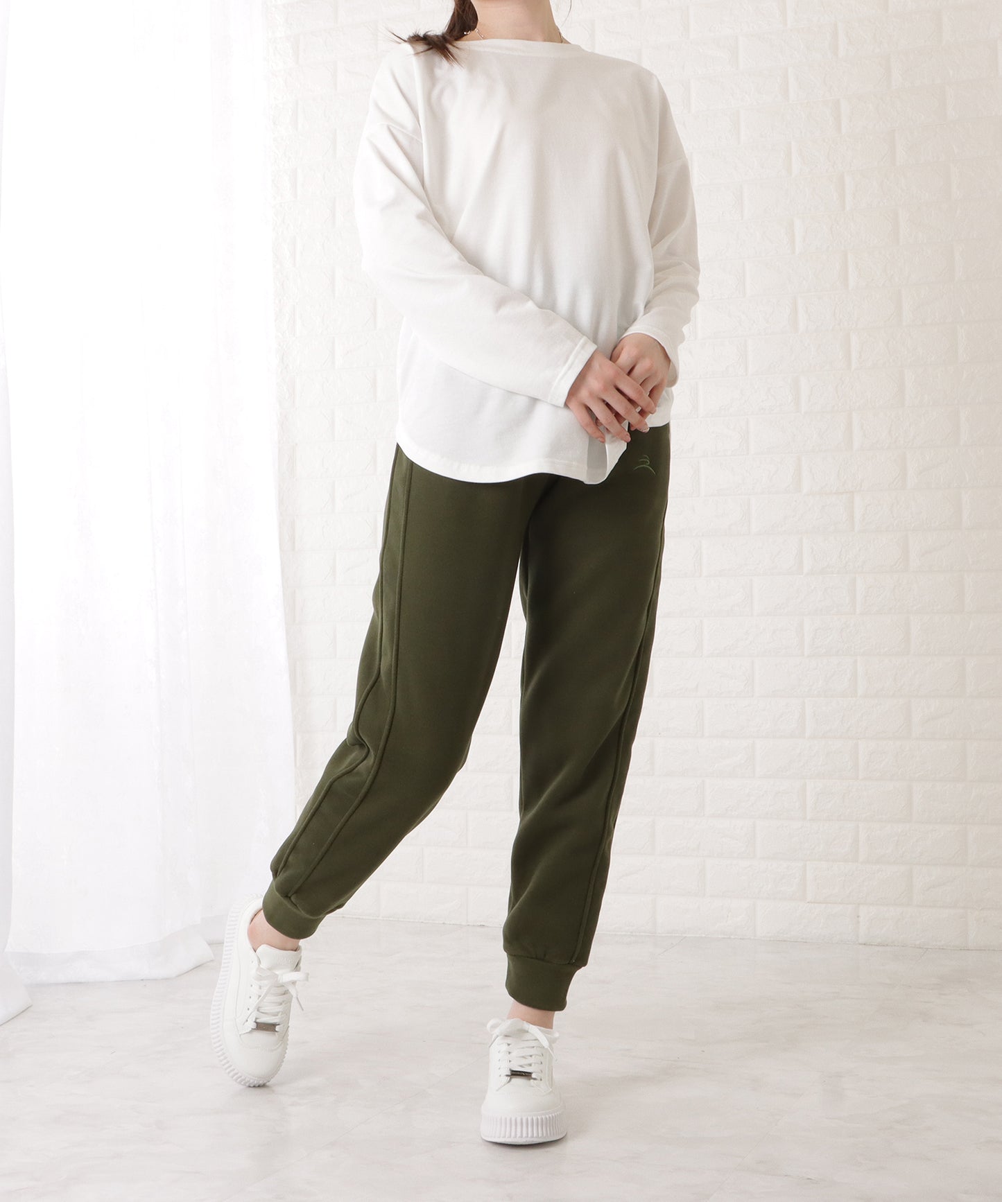 ワンポイント付ベーシックスウェットパンツ