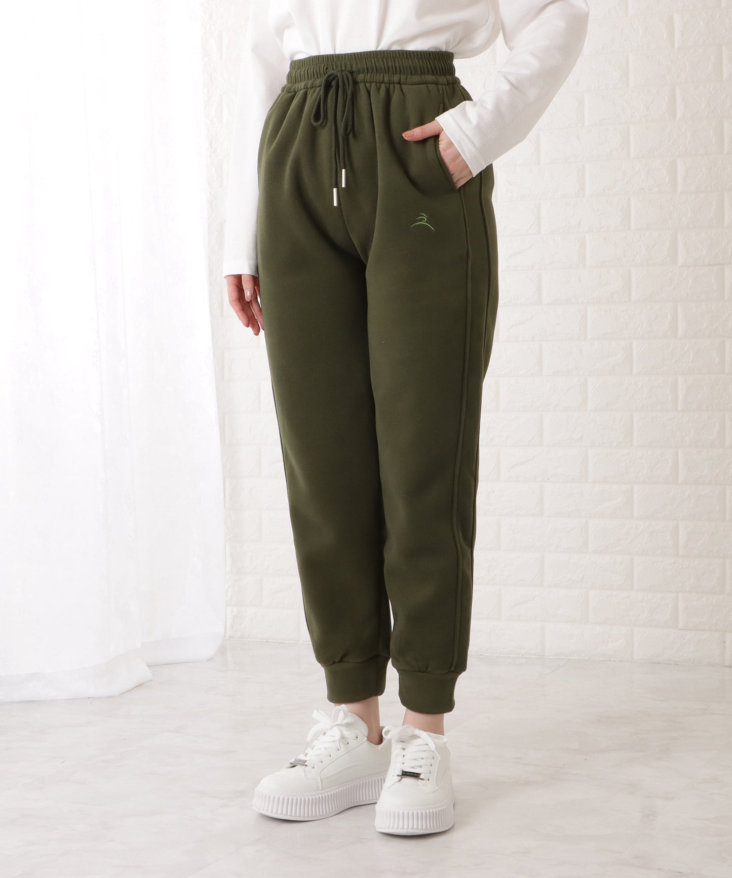 ワンポイント付ベーシックスウェットパンツ