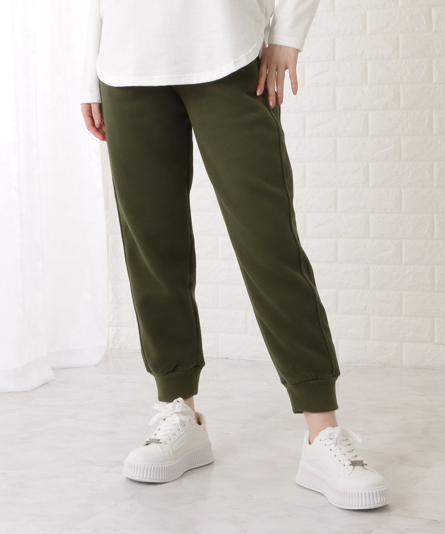 ワンポイント付ベーシックスウェットパンツ