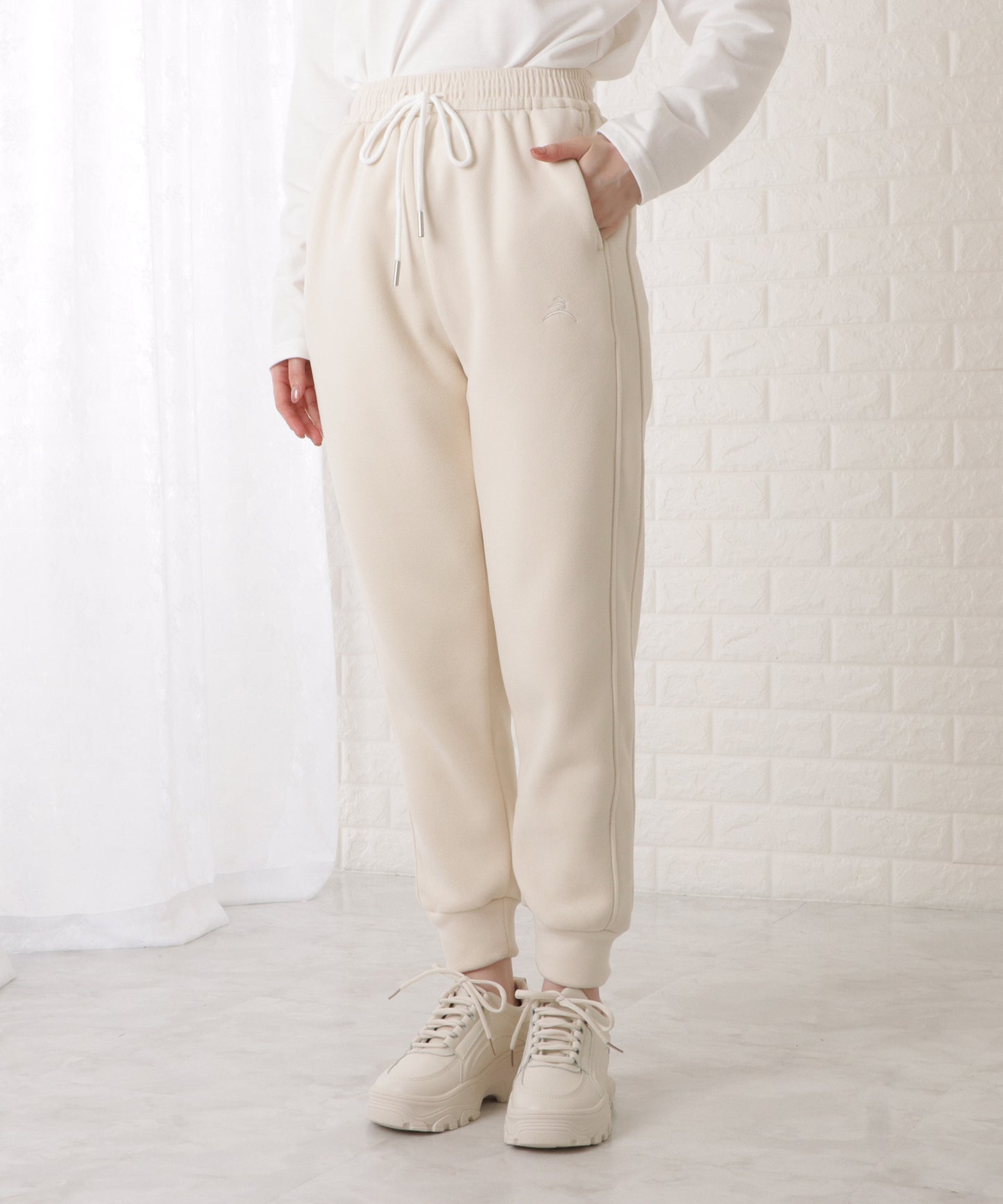ワンポイント付ベーシックスウェットパンツ