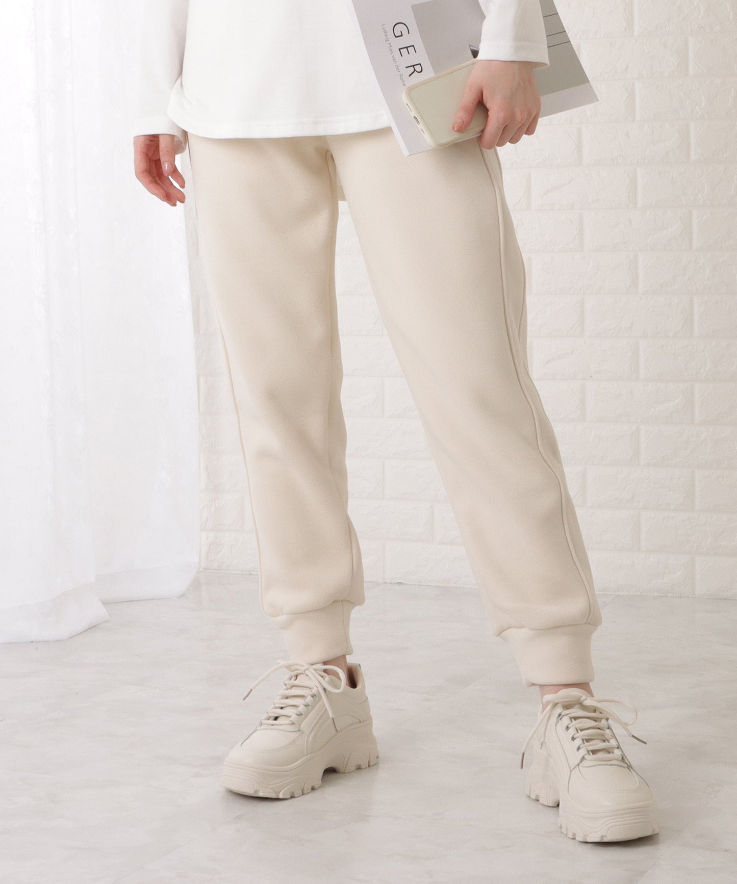 ワンポイント付ベーシックスウェットパンツ