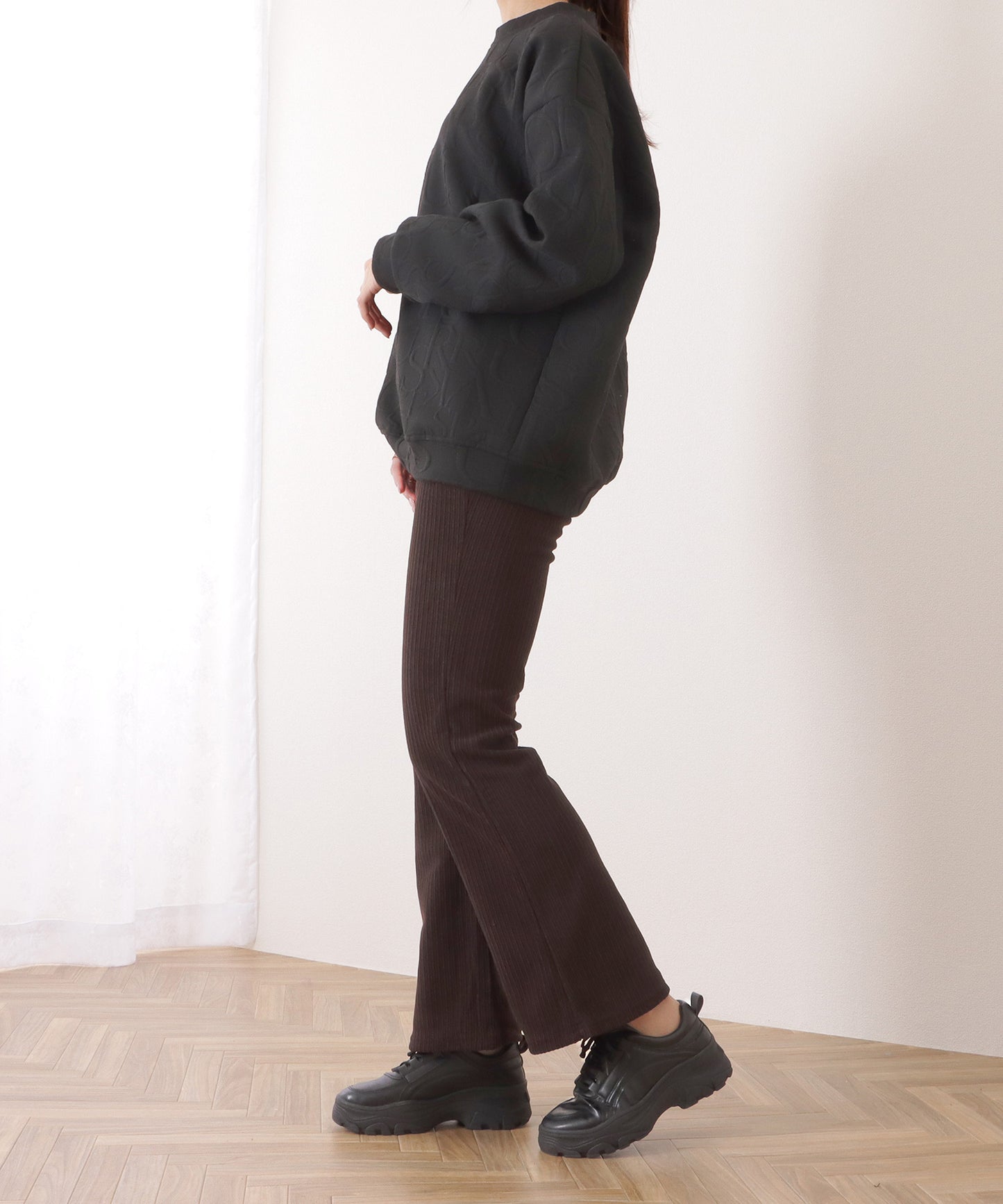 選べる2タイプ コーデュロイイージーワイドパンツ