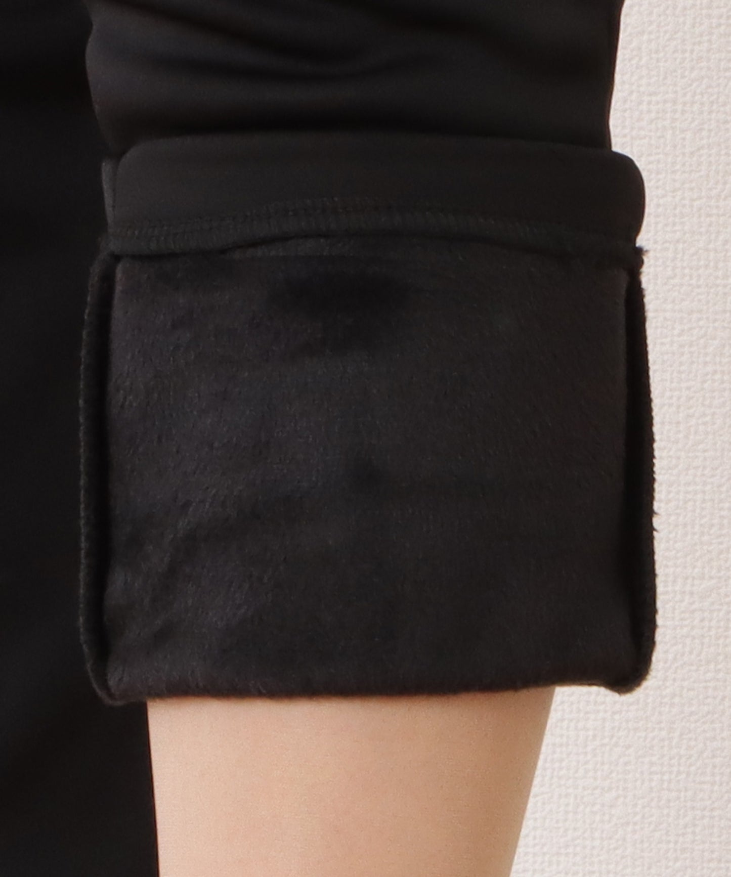 裏起毛ハイウエストストレッチストレートパンツ