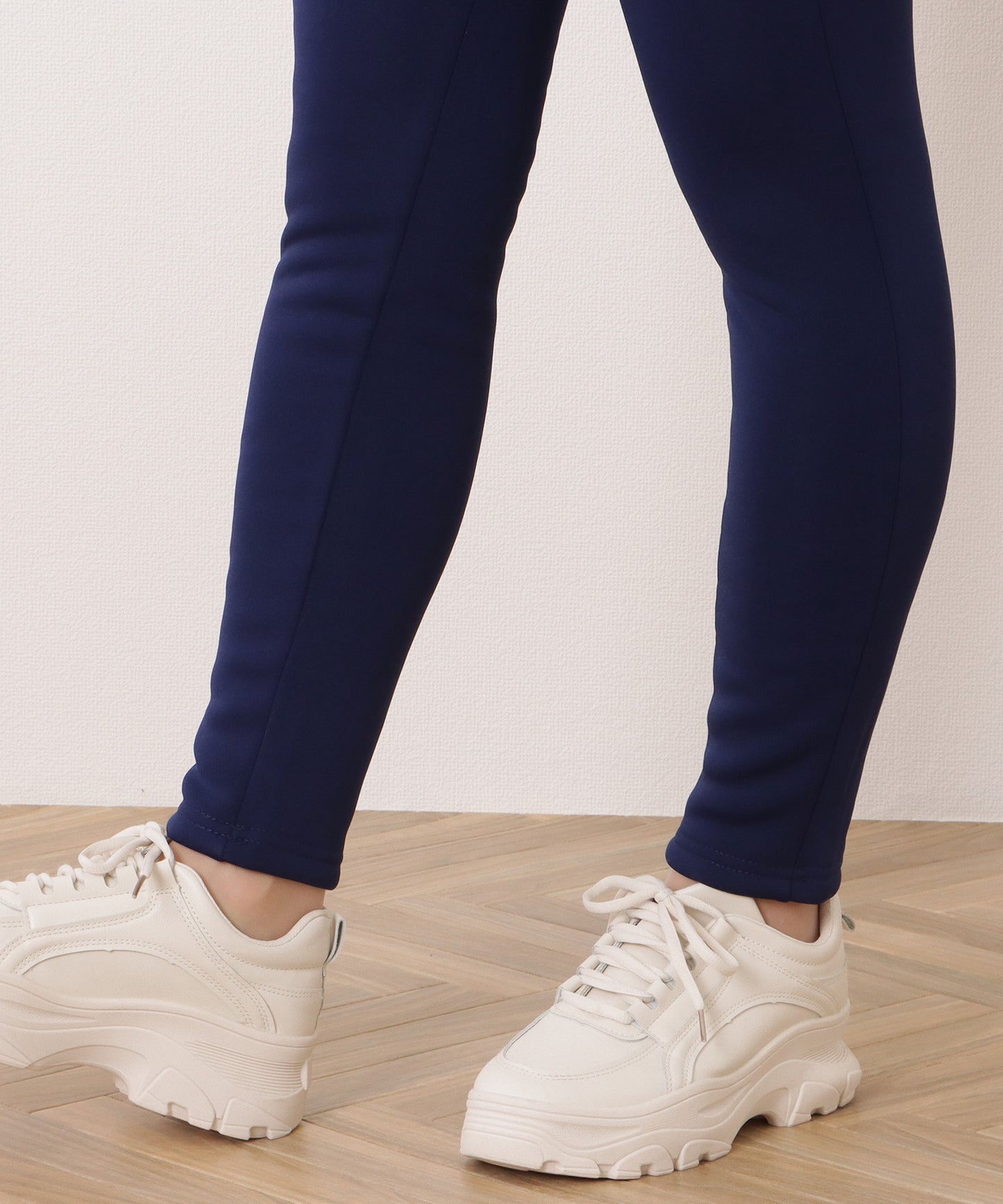 裏シャギーハイウエストストレッチパンツ