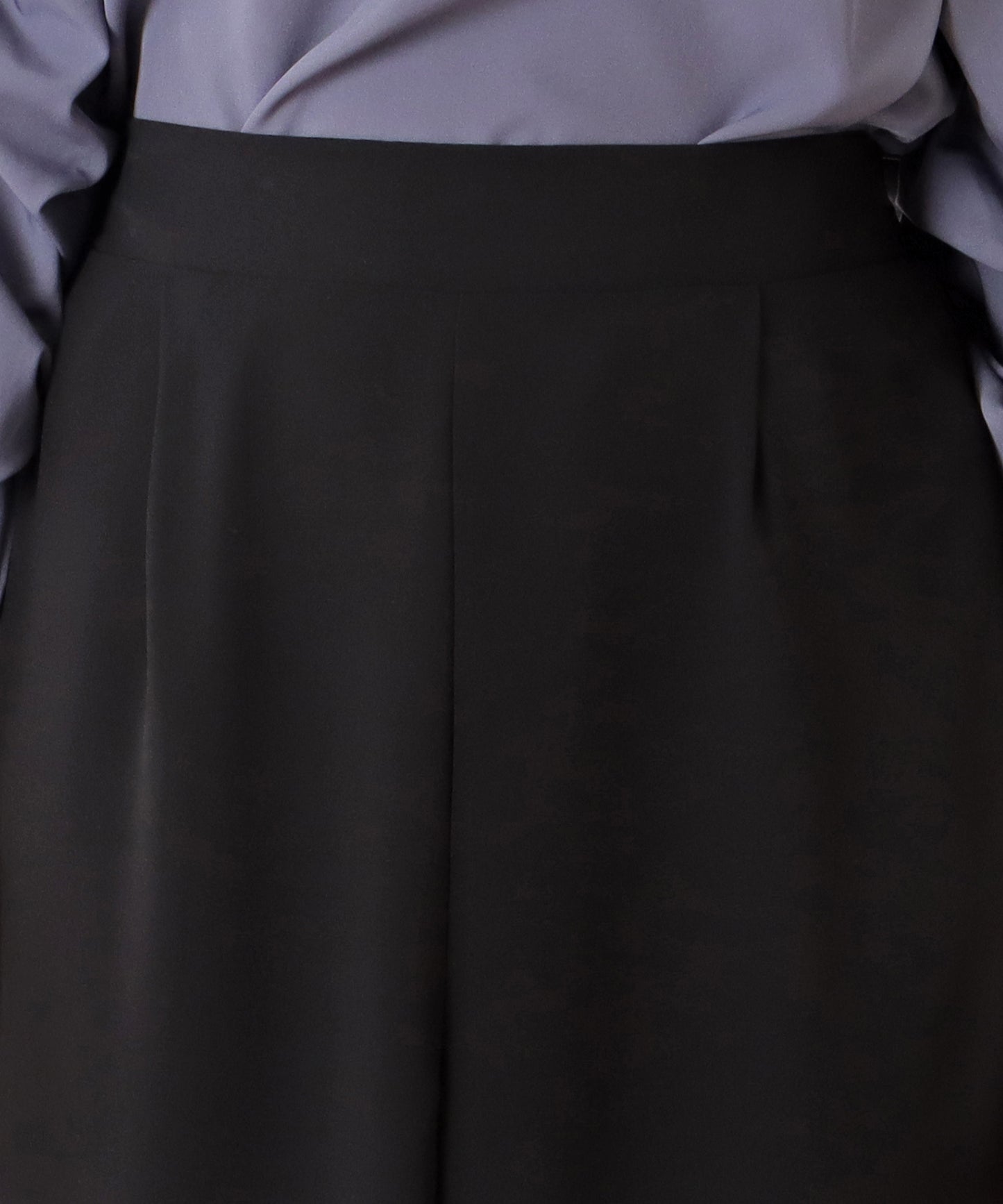 シフォン レイヤード ミモレ丈 ワイド パンツ