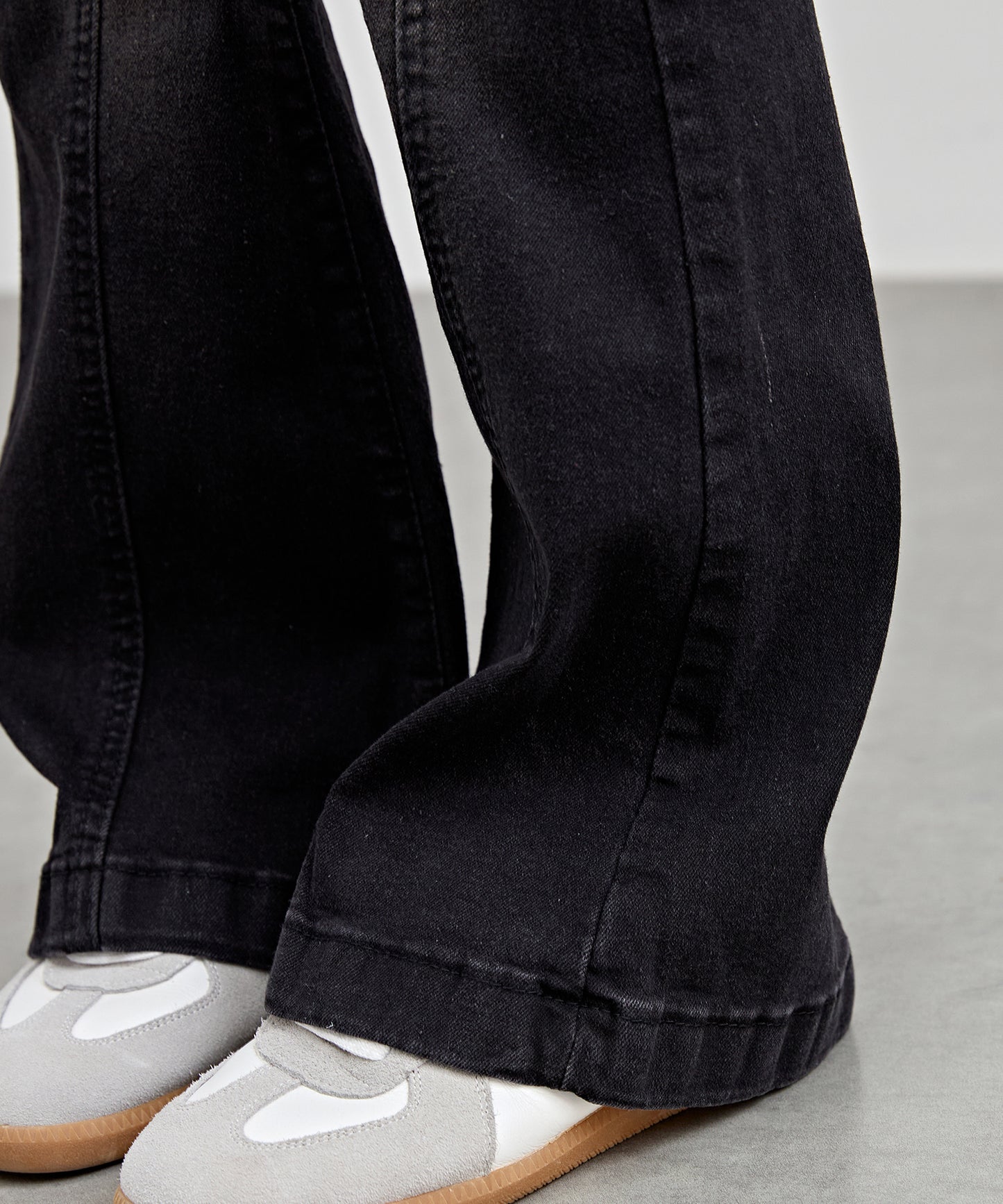 ハイウエスト ストレッチ フレア デニム パンツ