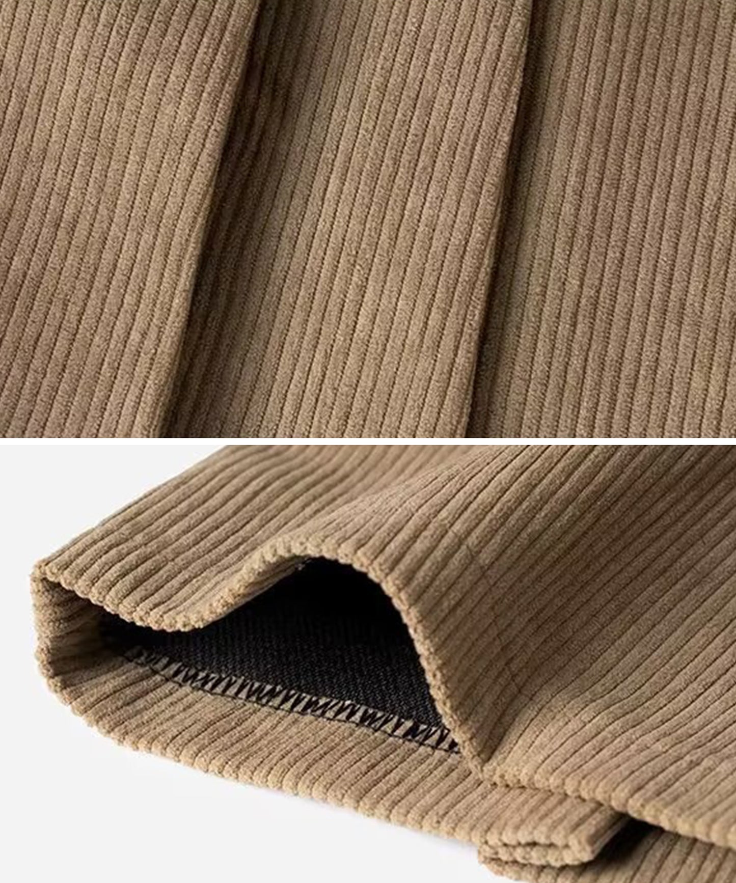 コーデュロイ プリーツ ハイウエスト ショート パンツ