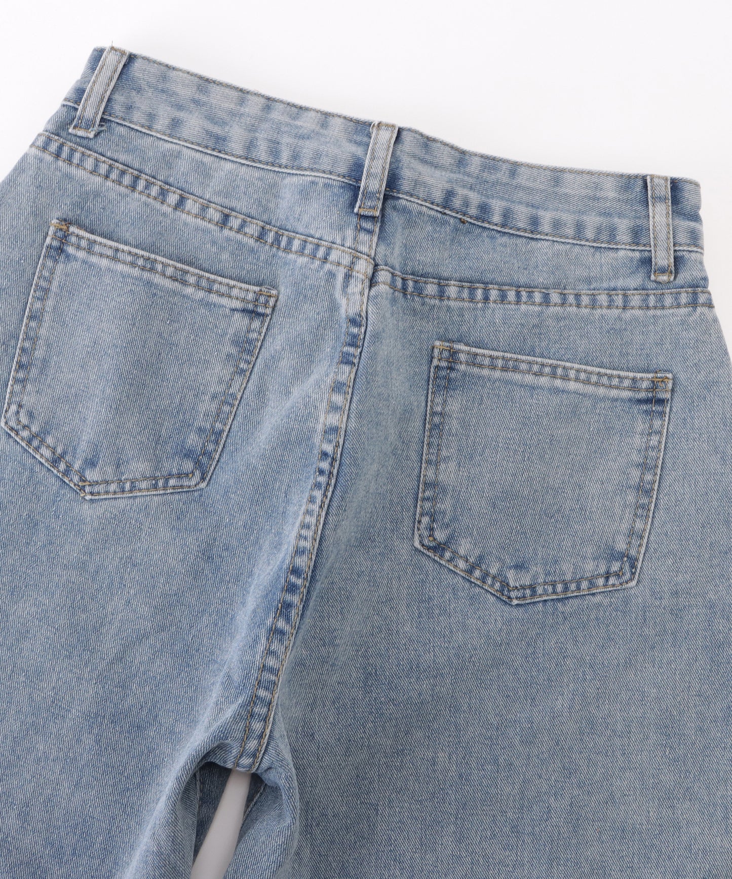 ウエストホック付ワイドデニムパンツ