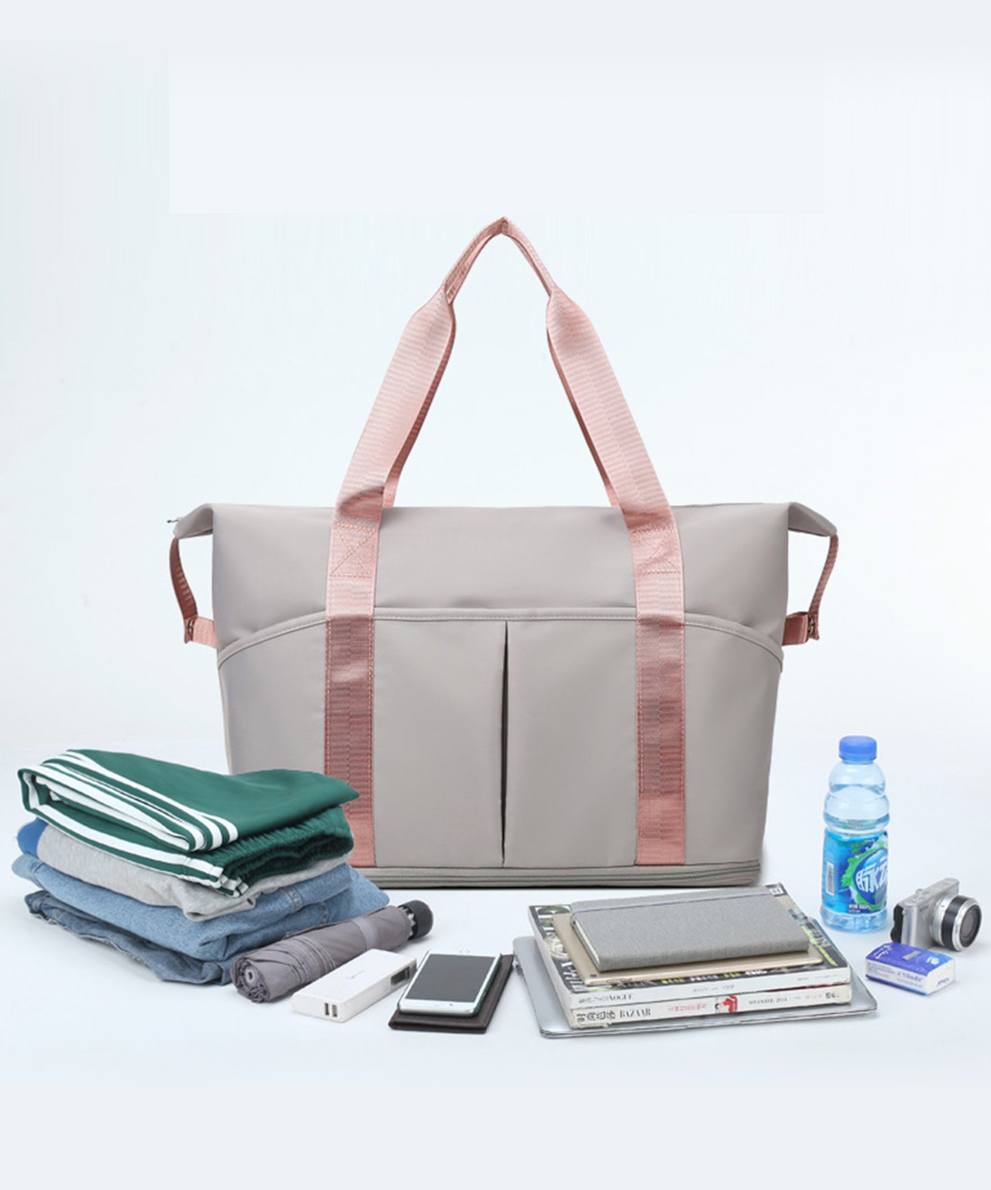 拡張機能付き大容量多機能トートバッグ