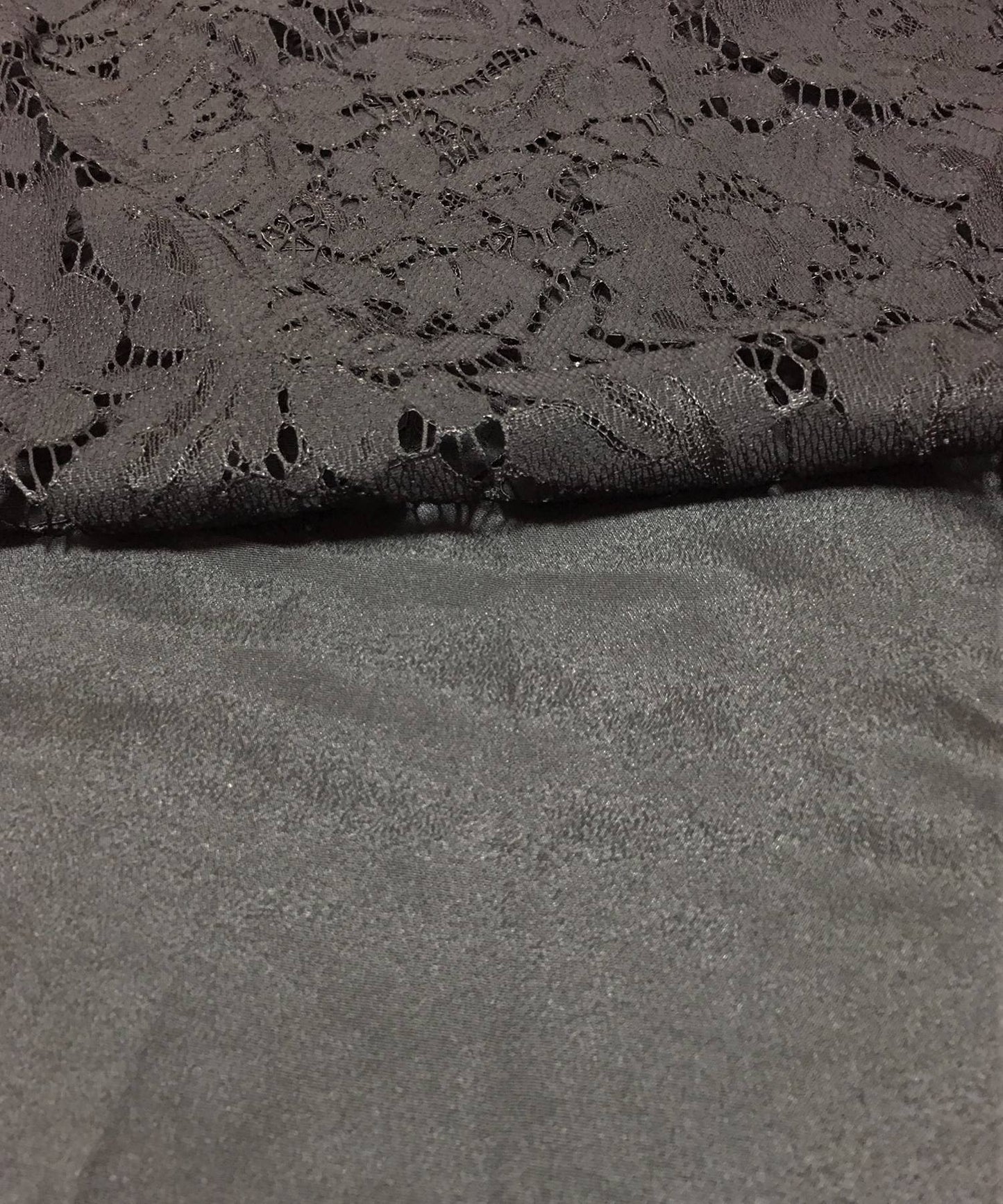 総レースオフショルダーミモレ丈フレアドレス・ワンピース