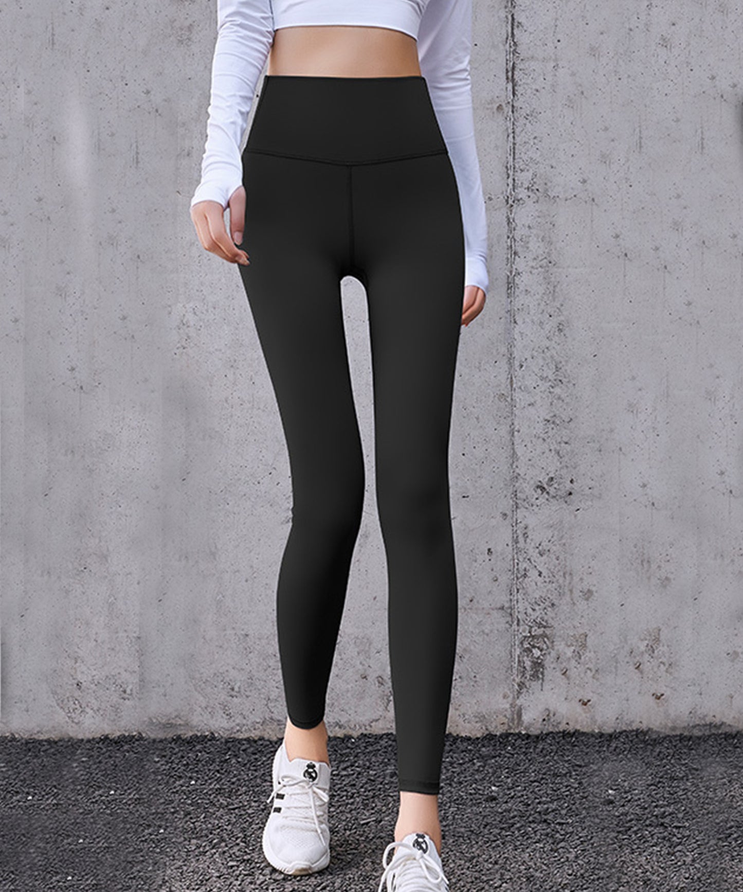 ソリッドカラー ハイウエスト タイト フィット ヨガ レギンス 水着 水陸両用