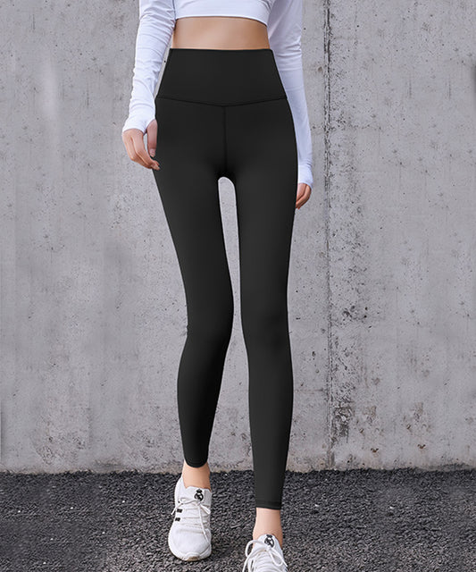 ソリッドカラー ハイウエスト タイト フィット ヨガ レギンス 水着 水陸両用