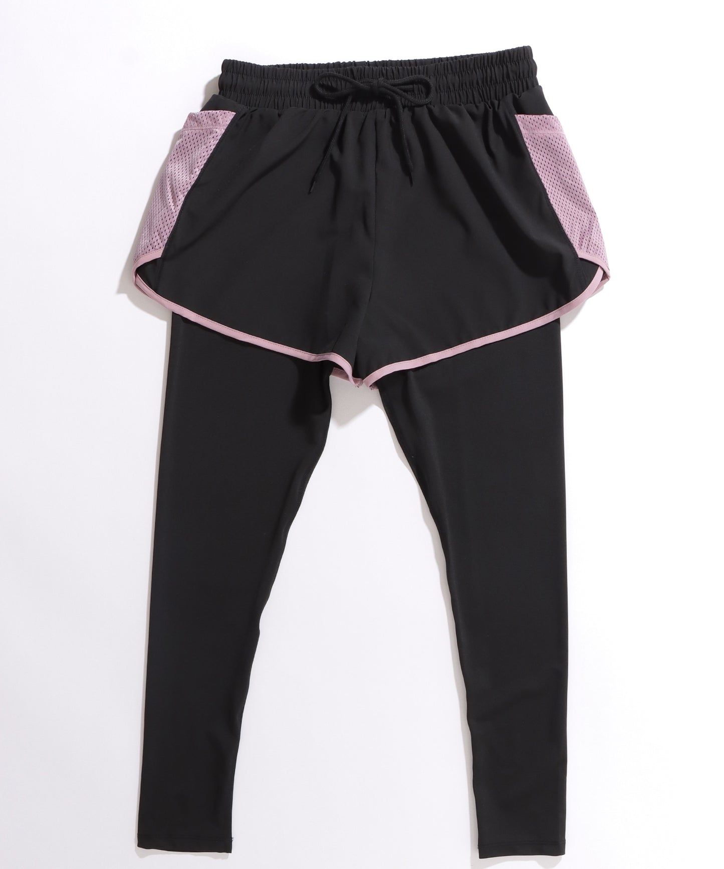 配色メッシュ ポケット付き パンツ ドッキング レギンス 水着 水陸両用