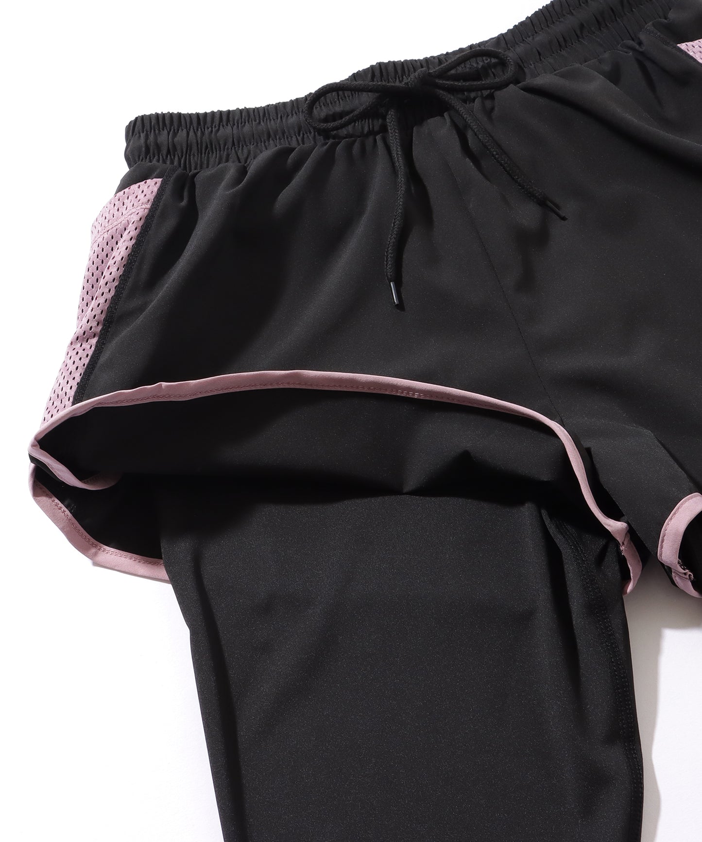 配色メッシュ ポケット付き パンツ ドッキング レギンス 水着 水陸両用