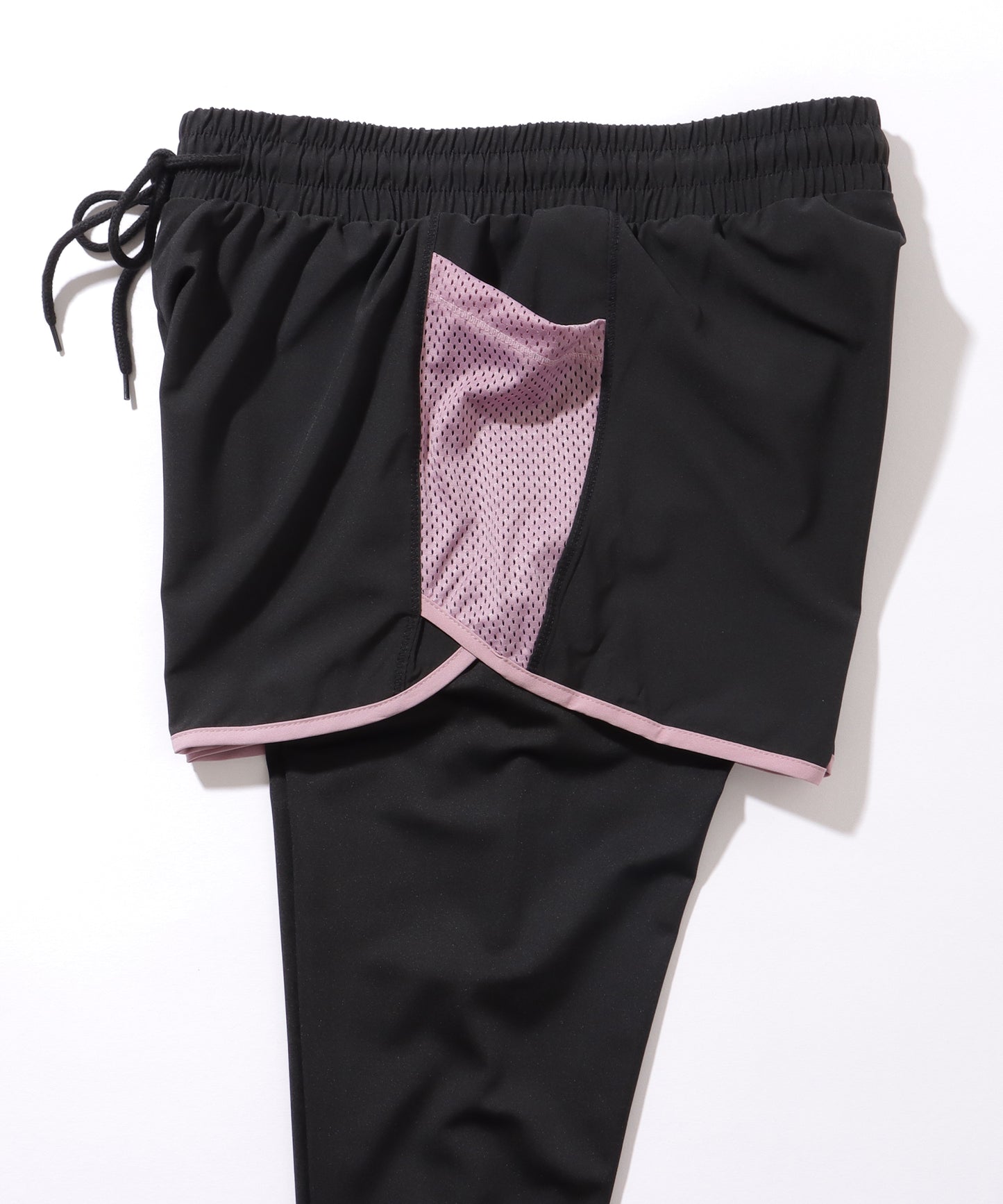 配色メッシュ ポケット付き パンツ ドッキング レギンス 水着 水陸両用