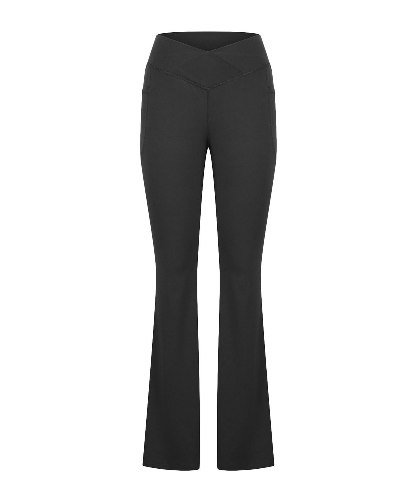 ソリッドカラー ストレッチ フレア ヨガ レギンス 水着 水陸両用