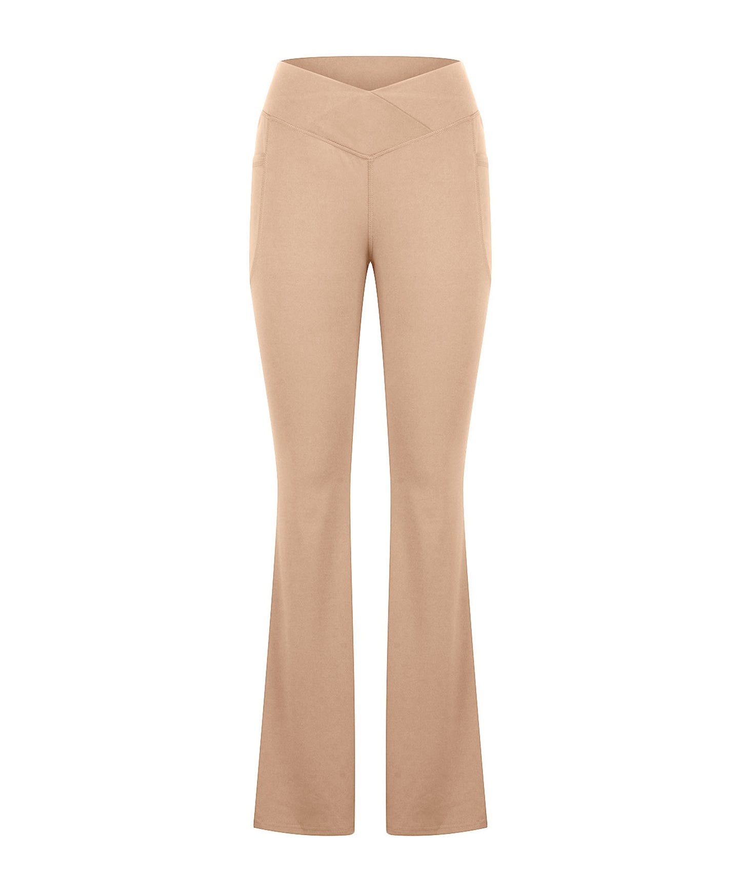 ソリッドカラー ストレッチ フレア ヨガ レギンス 水着 水陸両用