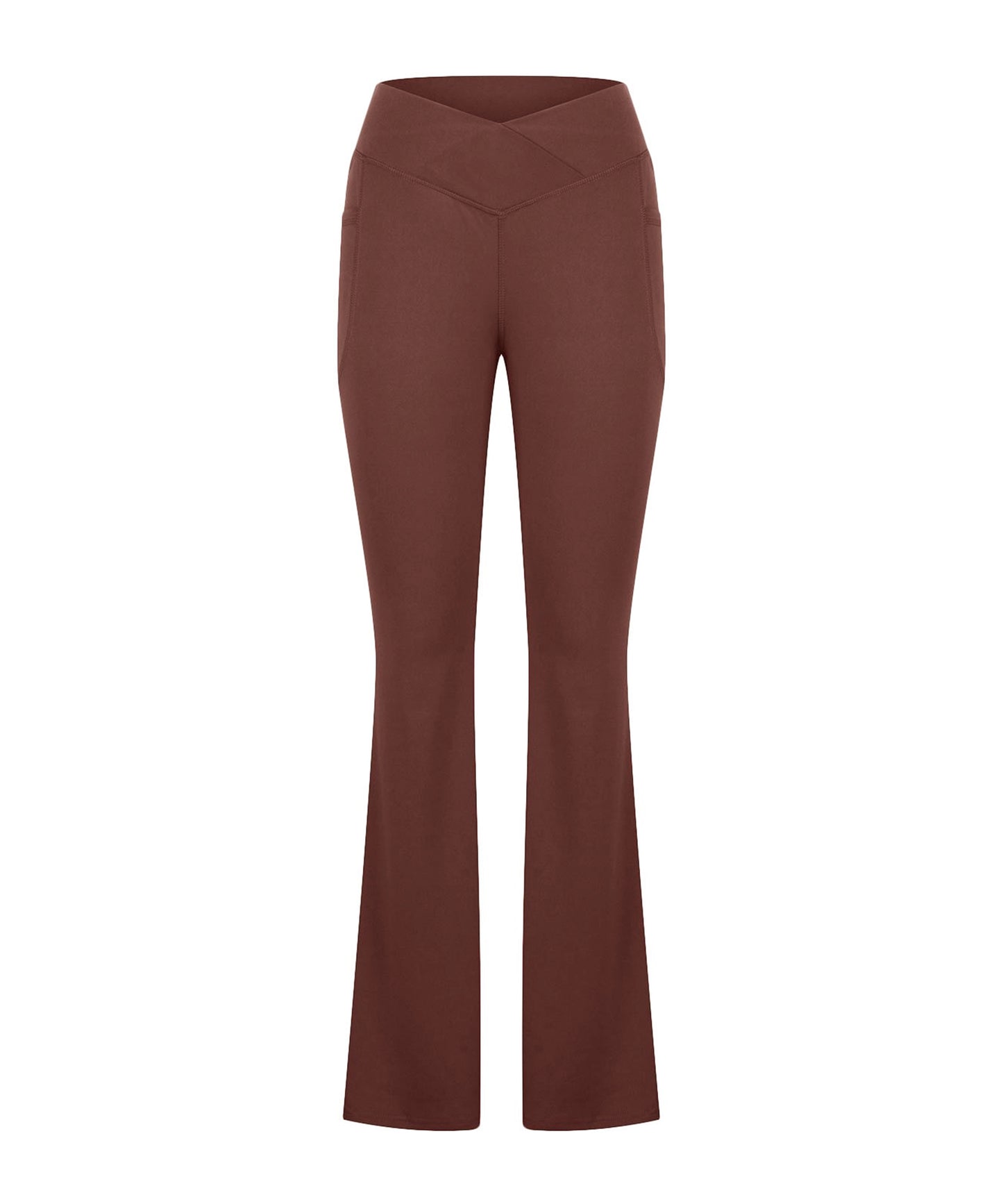 ソリッドカラー ストレッチ フレア ヨガ レギンス 水着 水陸両用