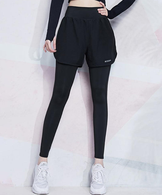 パンツ レイヤード ハイウエスト ヨガ レギンス 水着 水陸両用