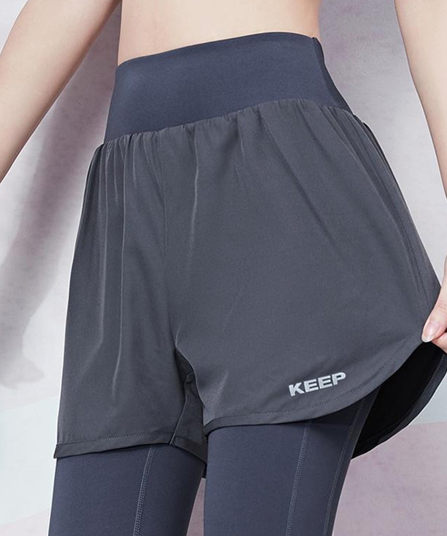 パンツ レイヤード ハイウエスト ヨガ レギンス 水着 水陸両用