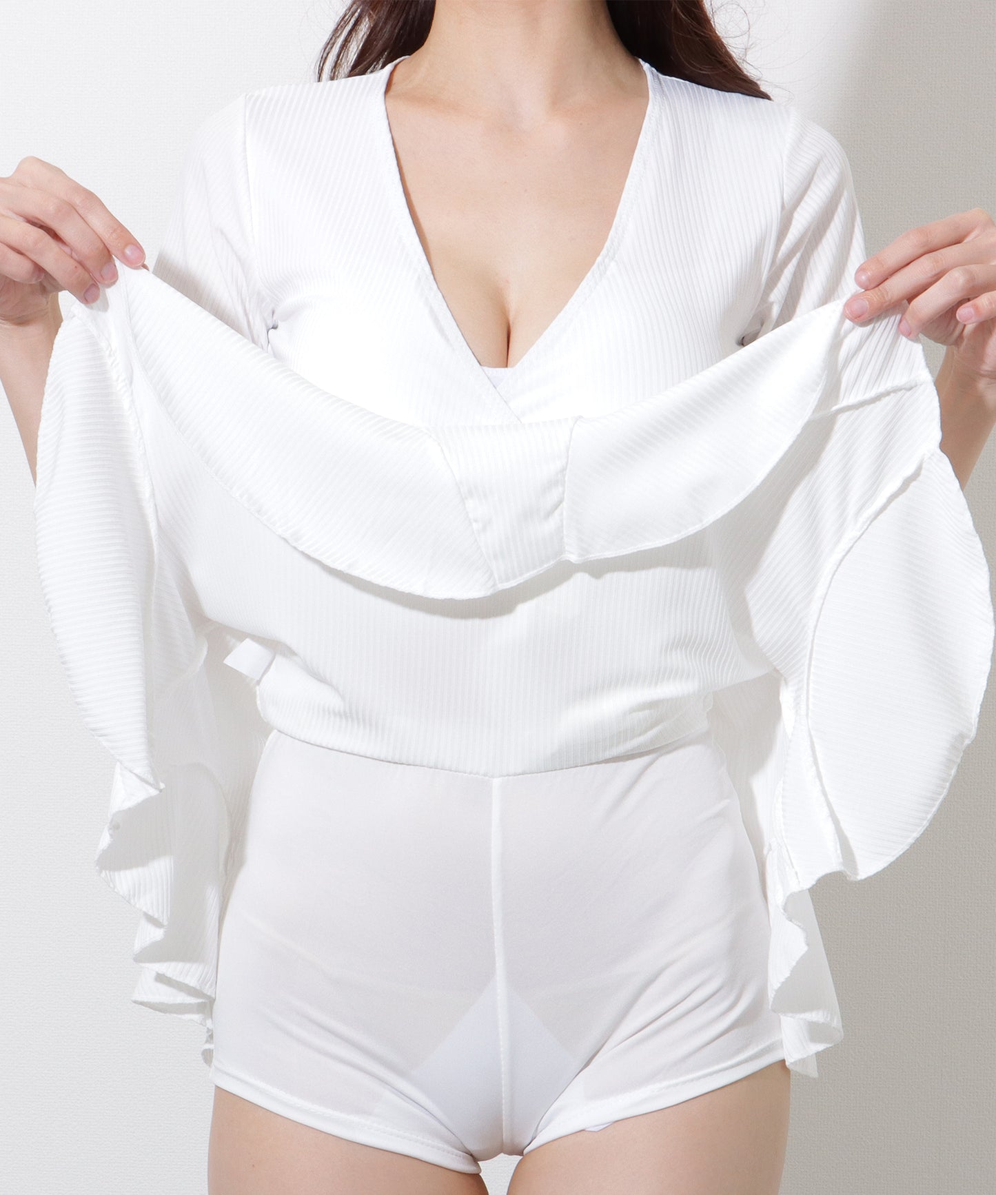 【3点セット】シアー トッパー付き カシュクール スカート ビキニ