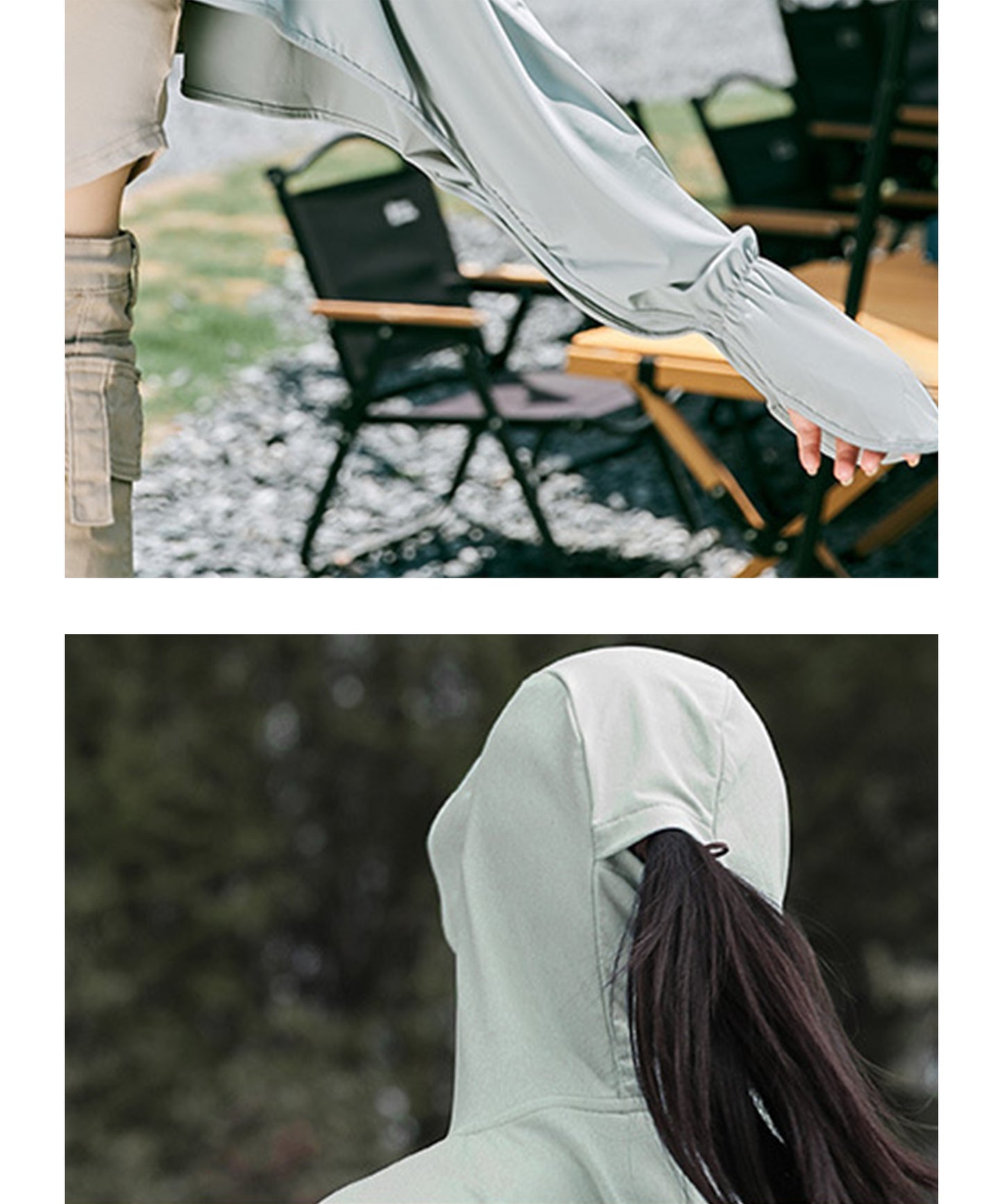 サンバイザー付き ボレロ風 クロップド ジップアップ ラッシュガード