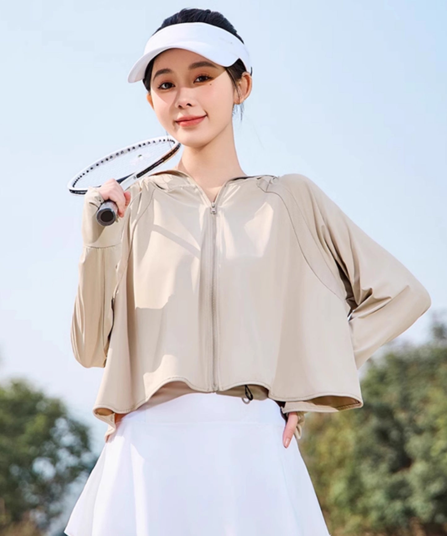 ハイネック ジップアップ コンパクト フーデット ラッシュガード