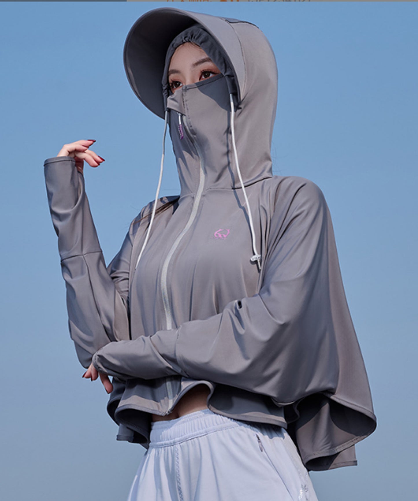 コンパクト フーデット ドルマン ラッシュガード ポンチョ