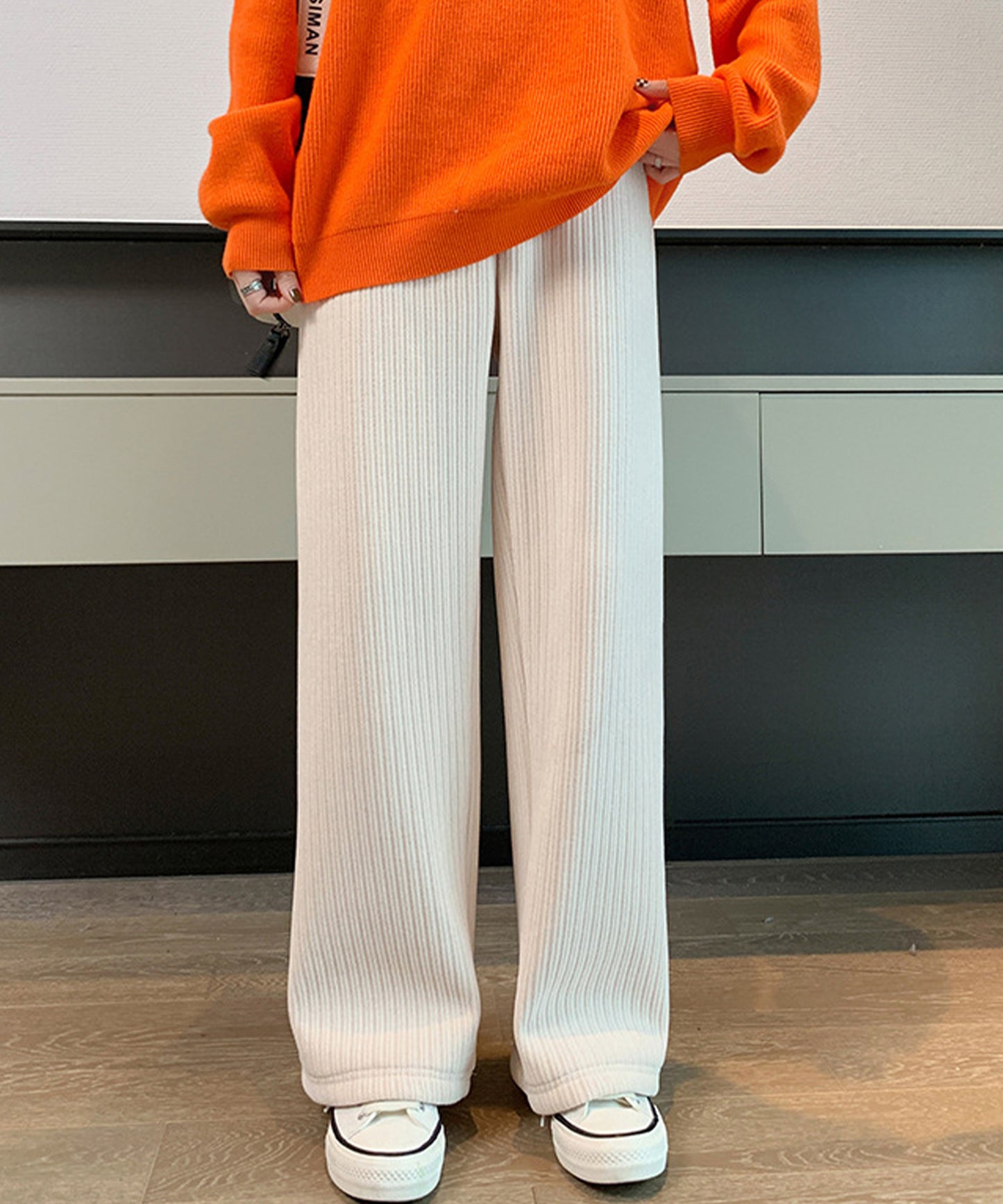 コーデュロイイージーフレアワイドパンツ