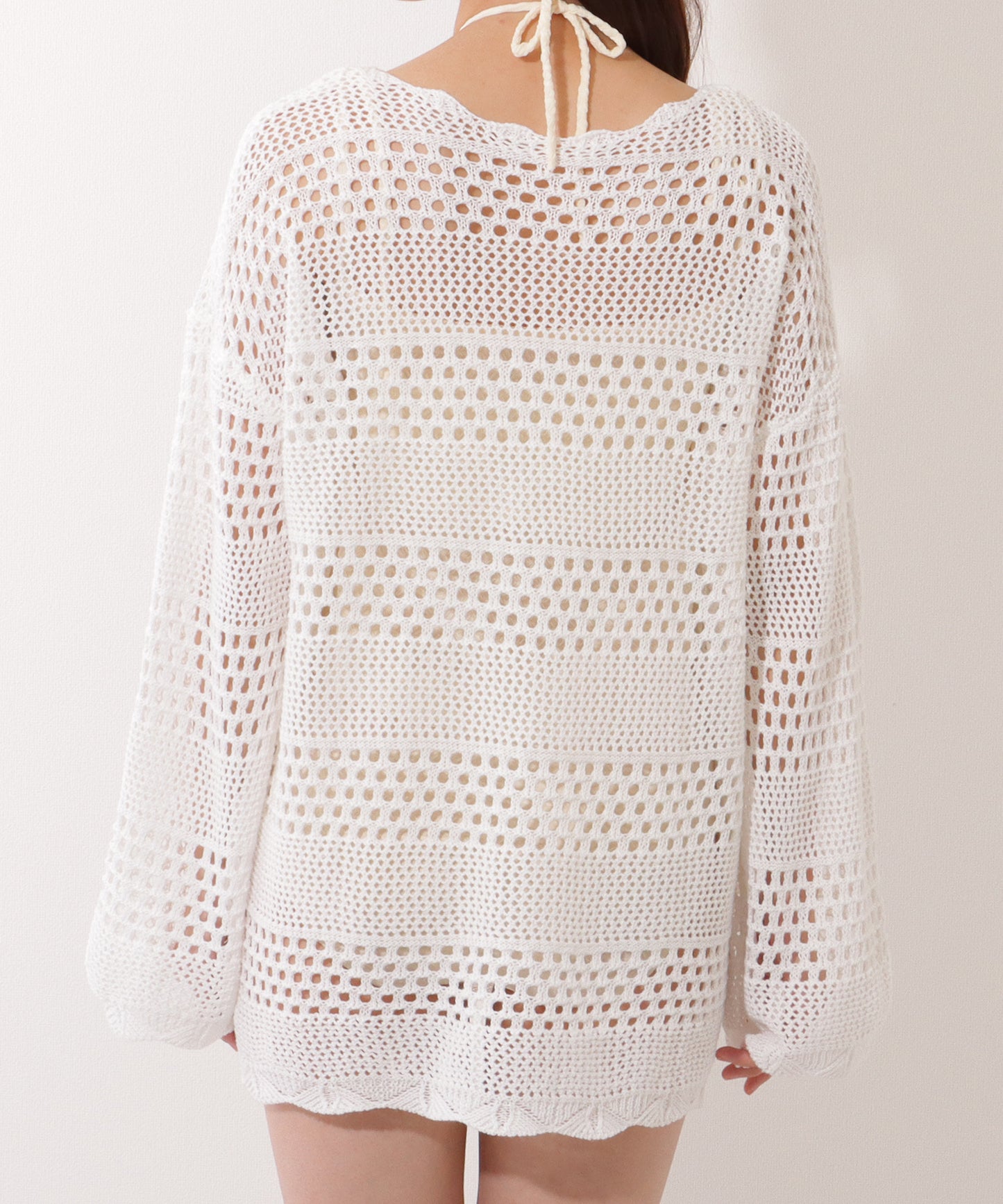 【4点セット】リボン シャーリング ホルター ビキニ スイムウエア