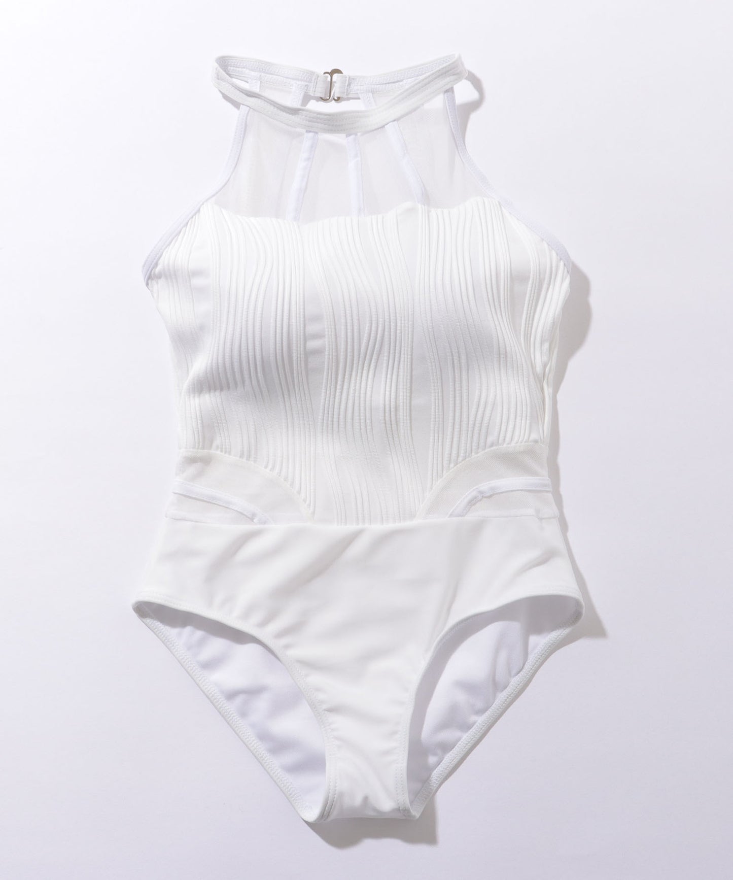 シアー ドッキング ウエーブライン ホルター スイムウエア