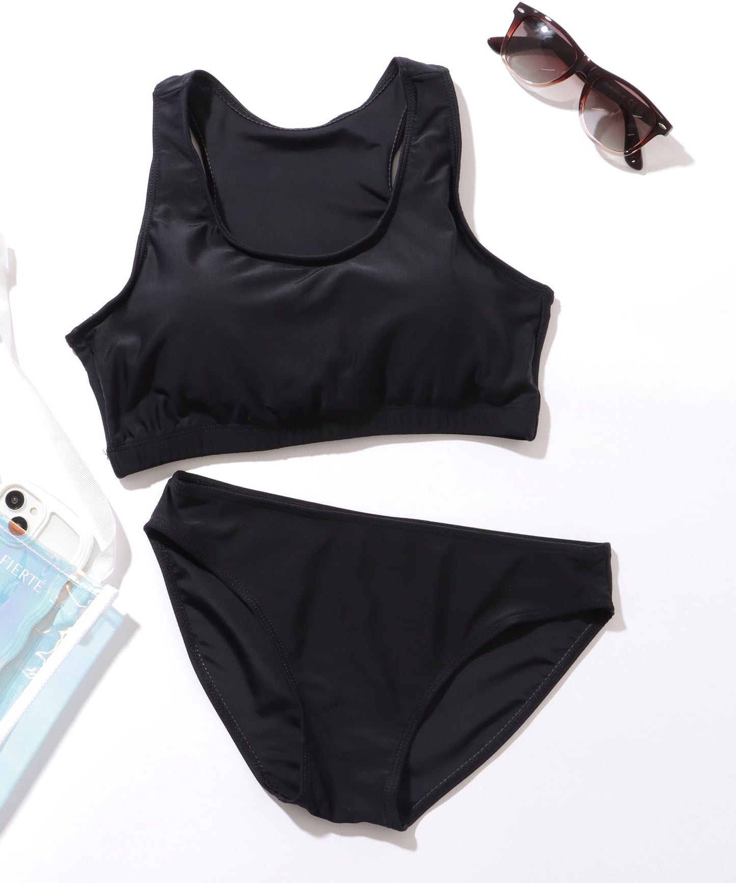 【5点セット】 ボタニカル柄 配色 スリム フィット ラッシュガード
