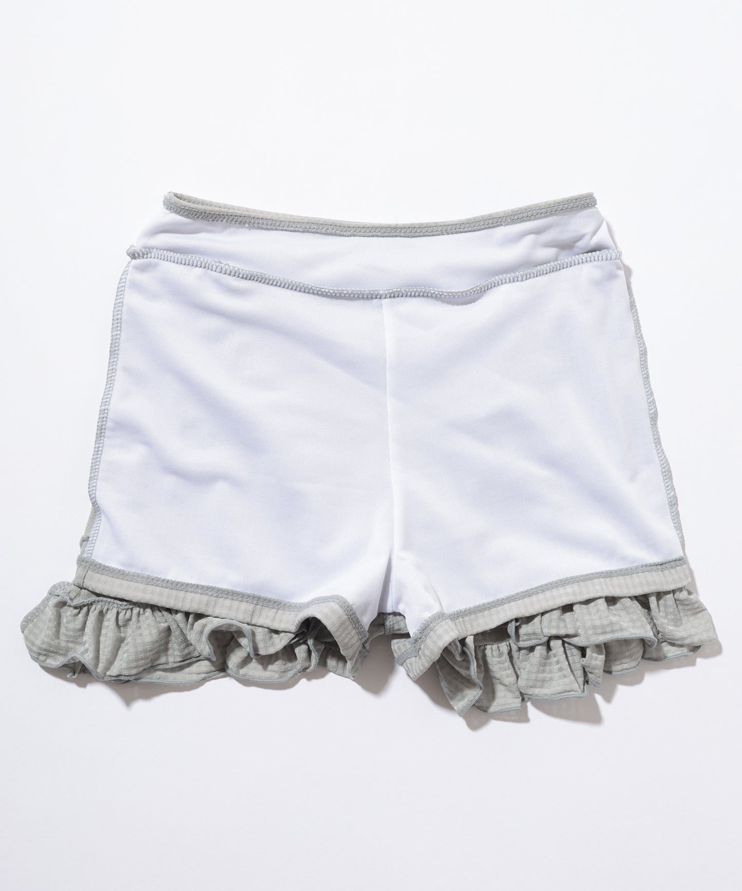 【2点セット】ドロスト付き ラップ風 フリル ビキニ 水着